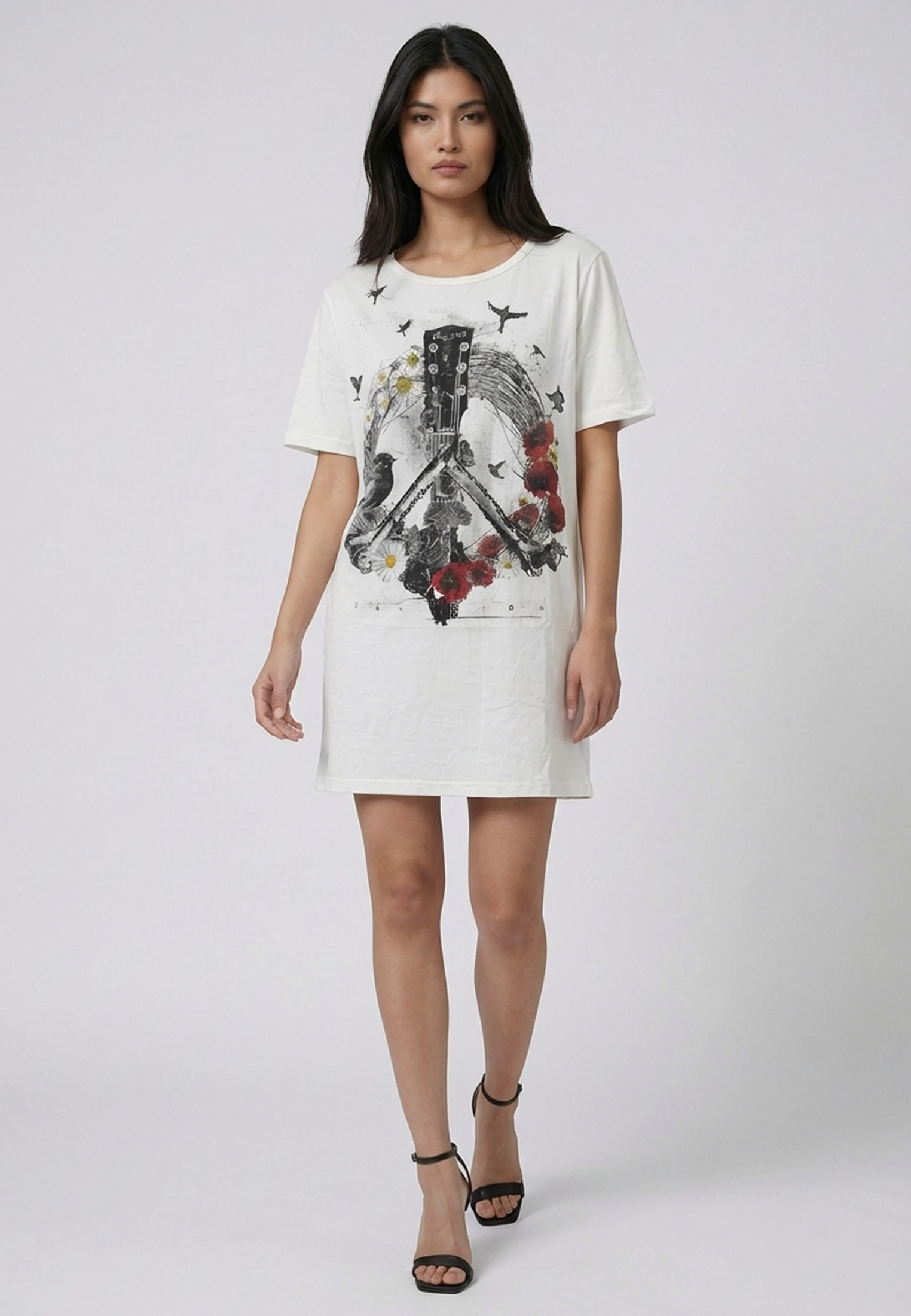 PEACE DRESS WHITE