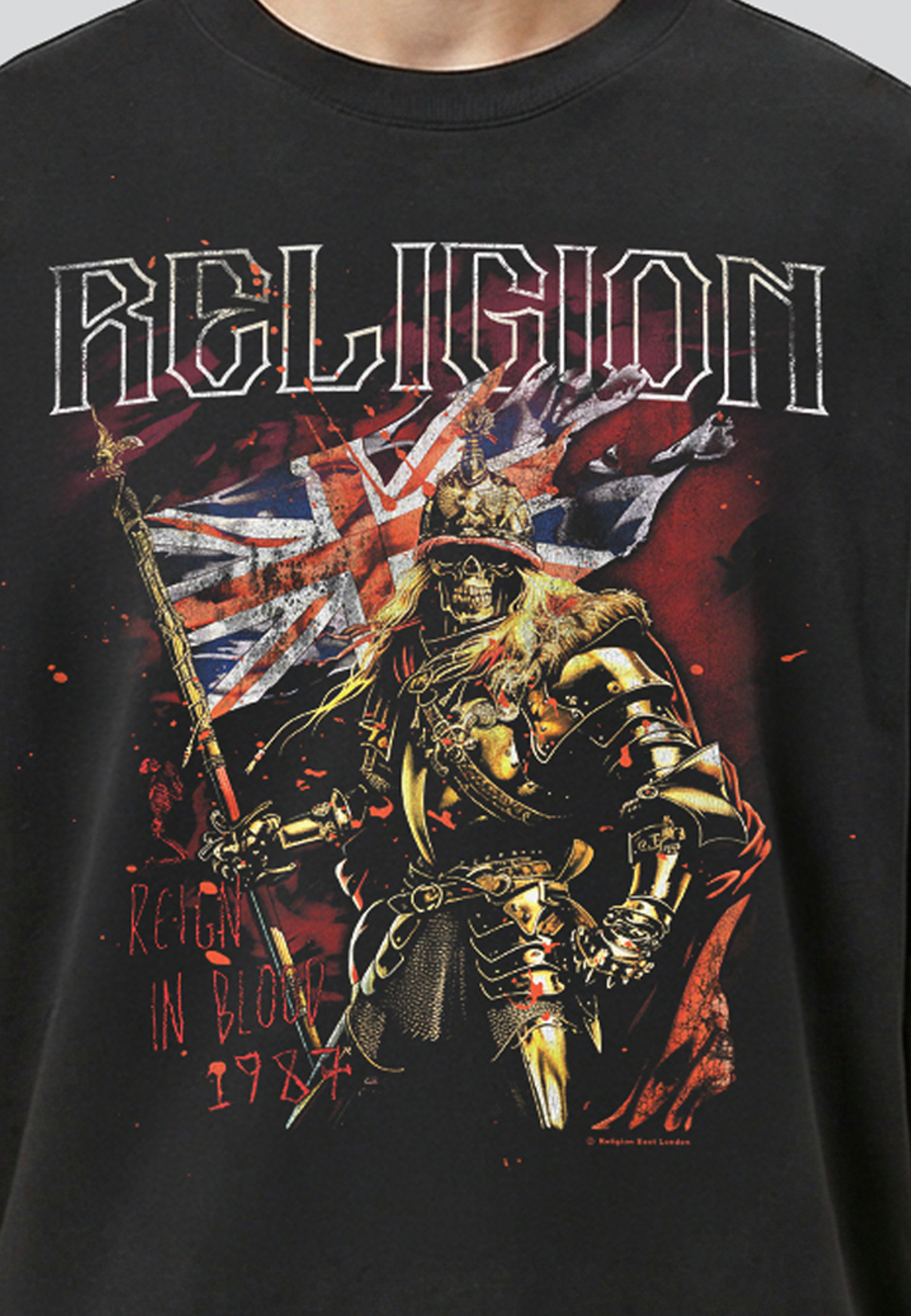 REIGN IN BLOOD TEE VINTAGE BLACK