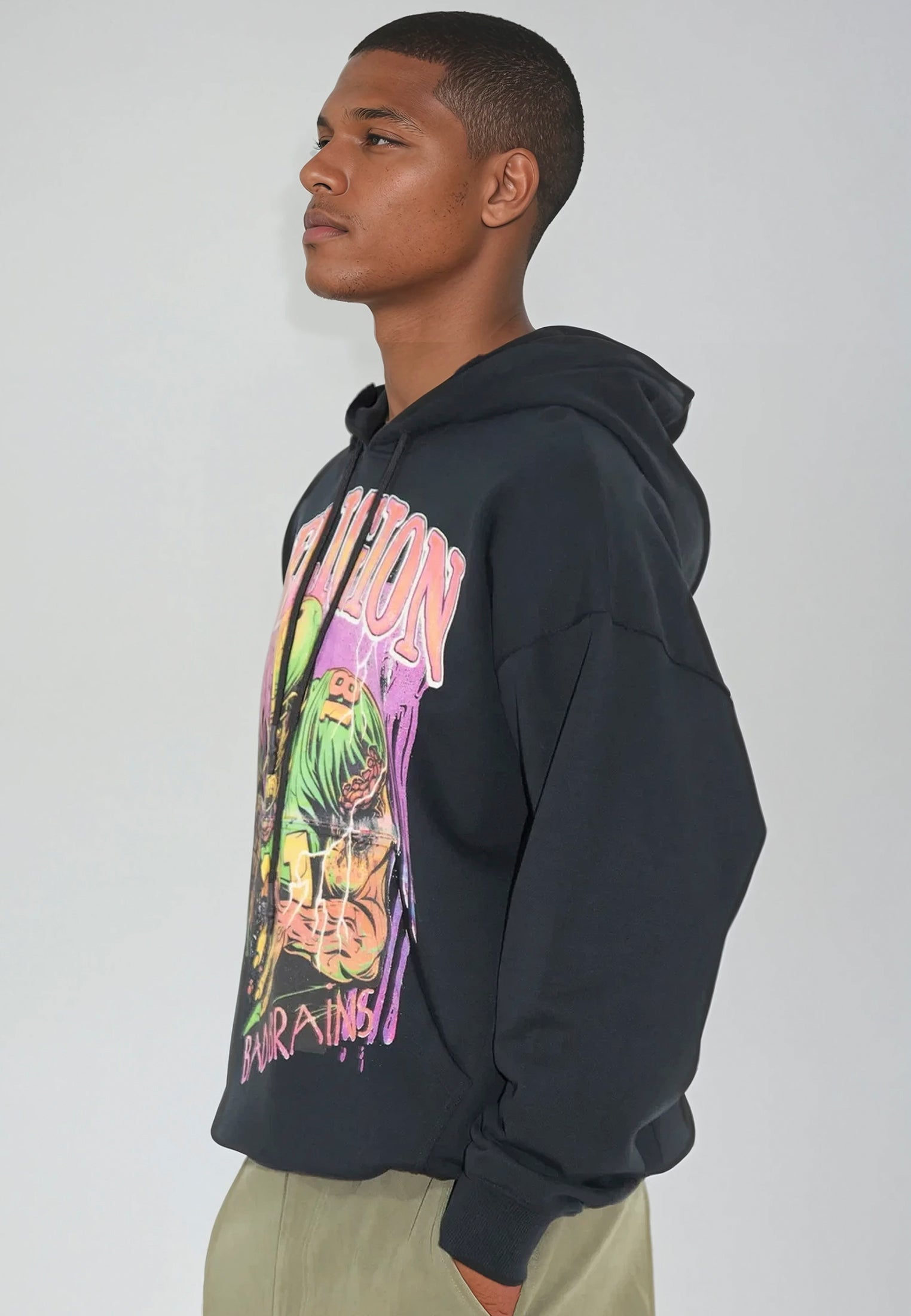RELIGION FOOTBALL HOODY BLACK