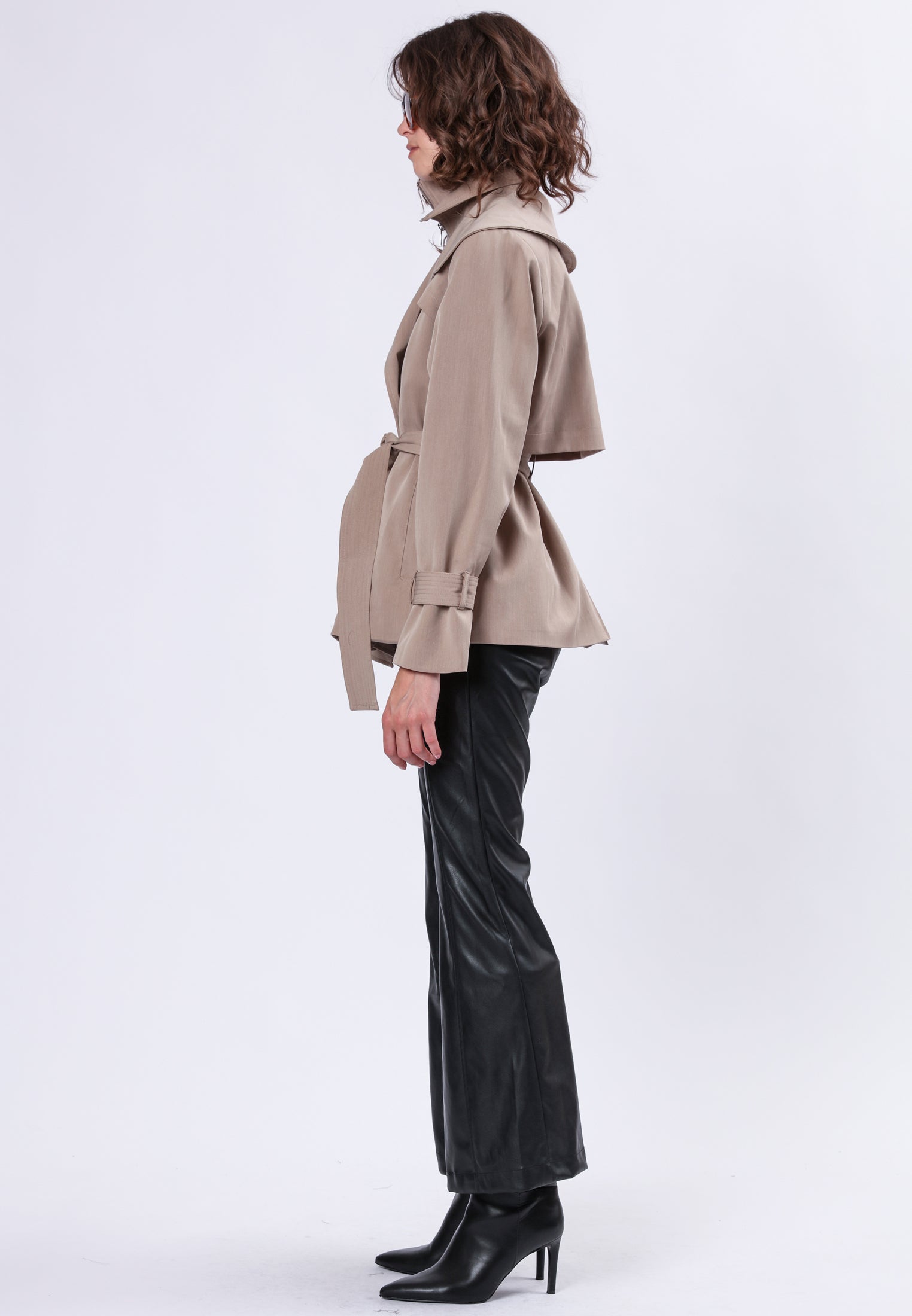 RHODIUM TAUPE TRENCHCOAT