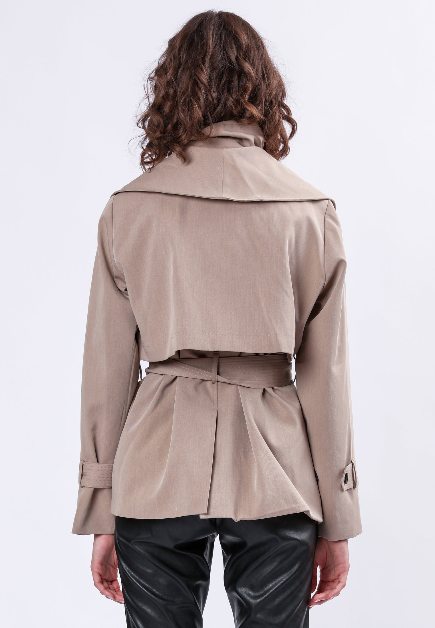 RHODIUM TAUPE TRENCHCOAT