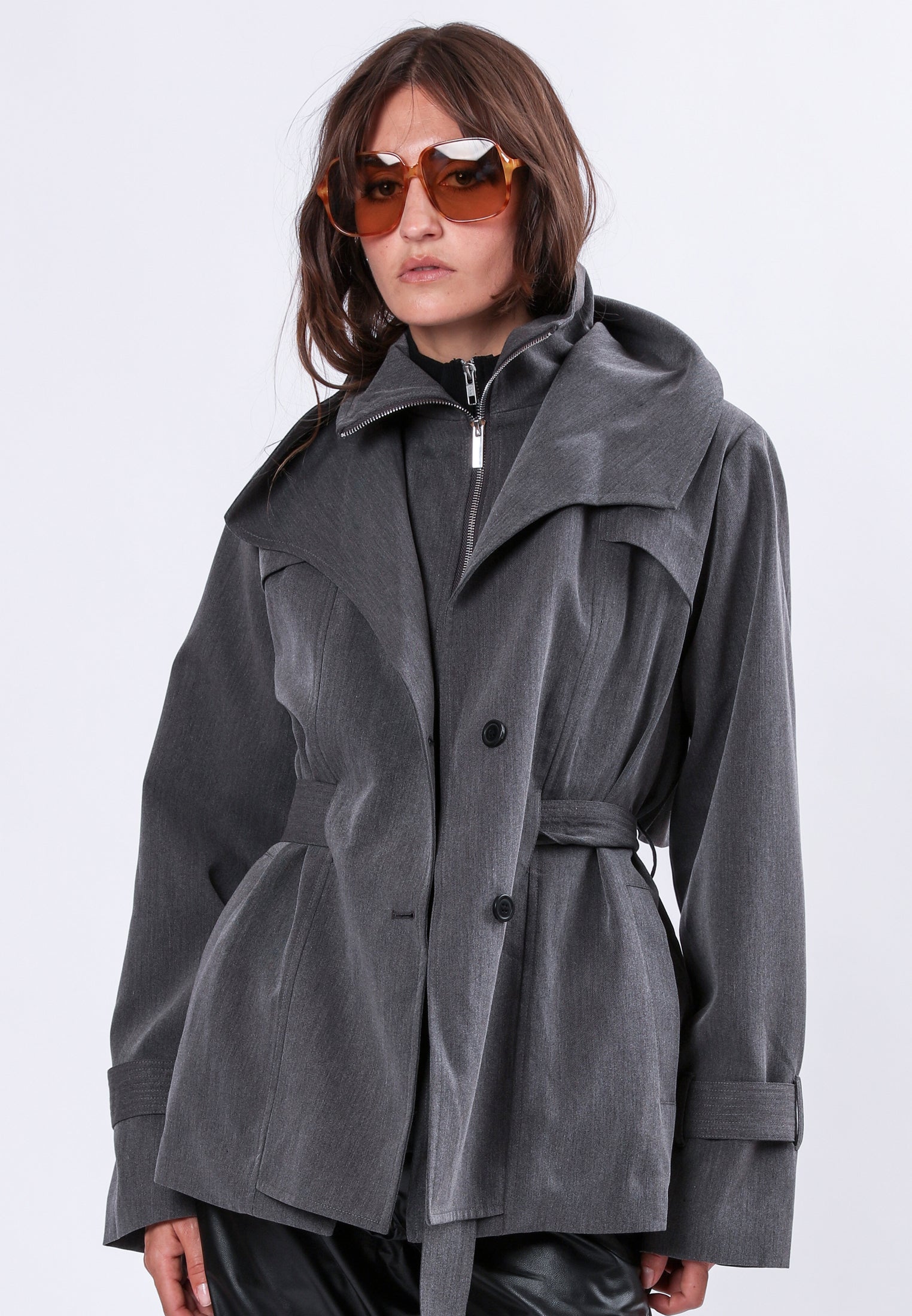 RHODIUM TRENCHCOAT CHARCOAL