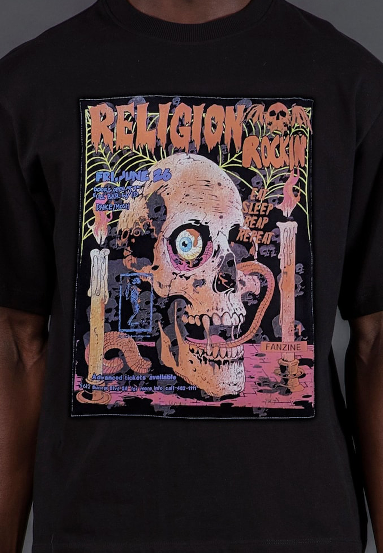 RELIGION ROCKING T-SHIRT BLACK