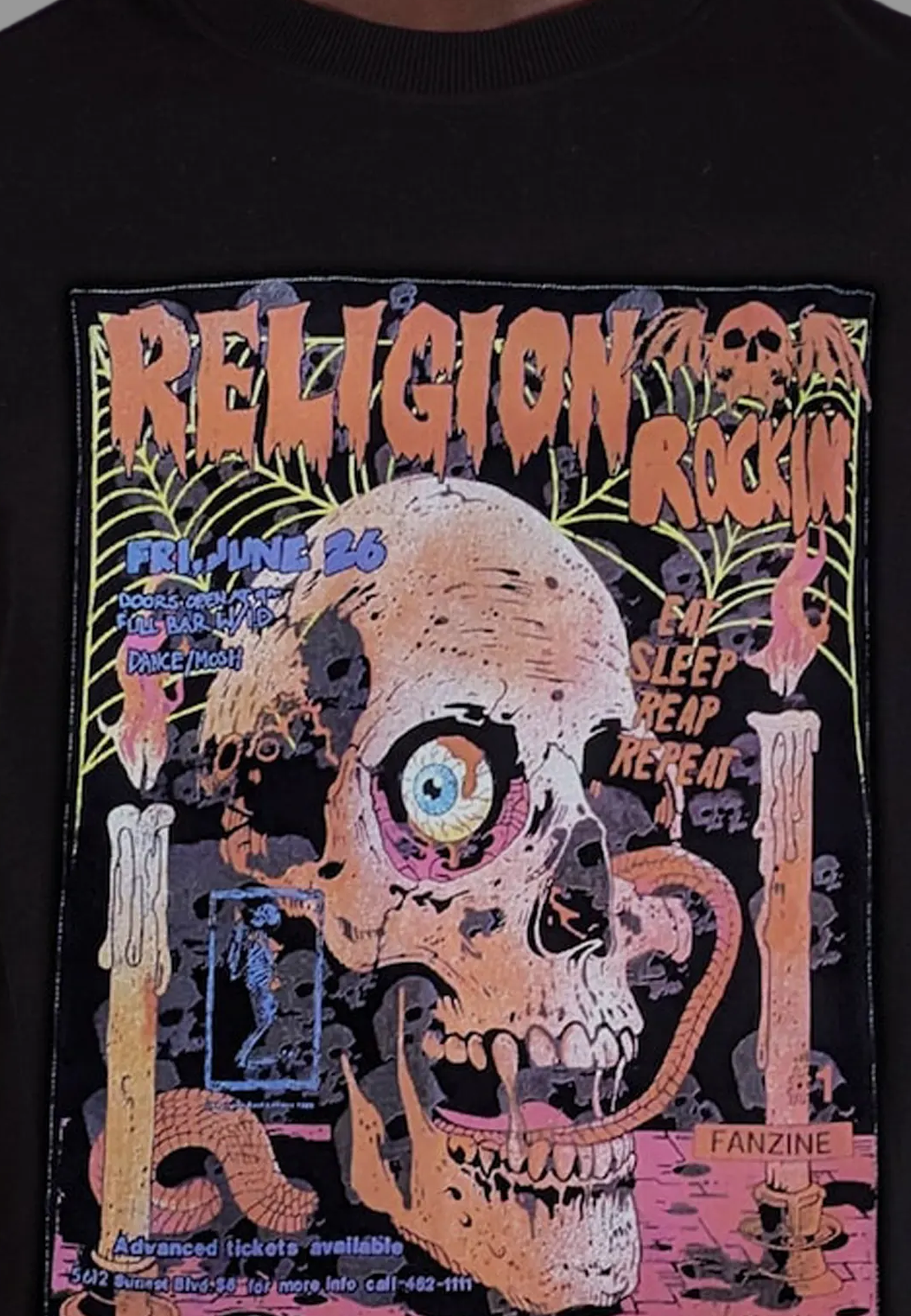 RELIGION ROCKING T-SHIRT BLACK