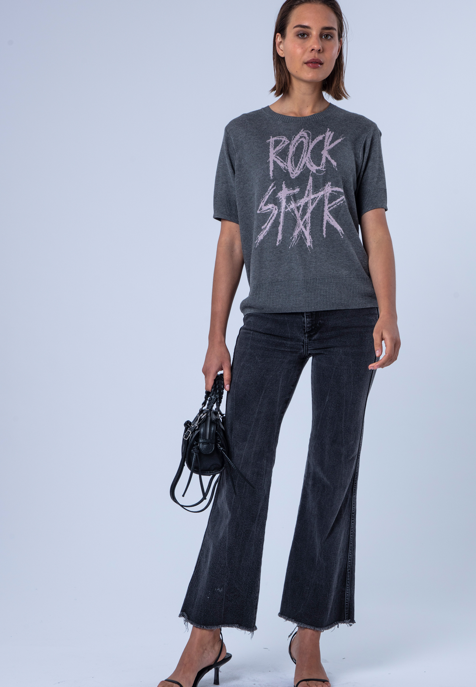 ROSIE ROCK STAR JUMPER GREY MARL