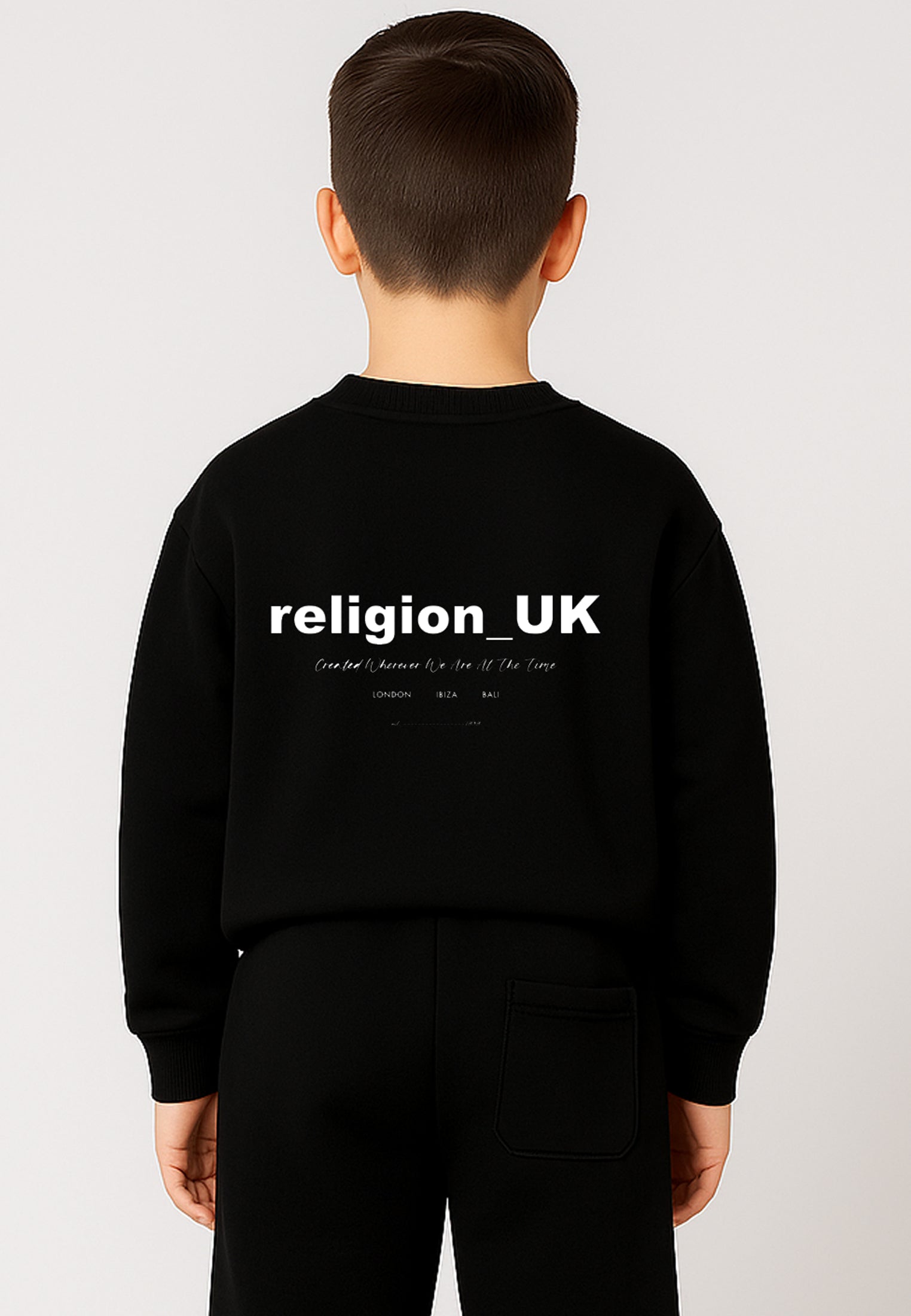 RELIGION BOYS OVERSIZE SWEAT BLACK