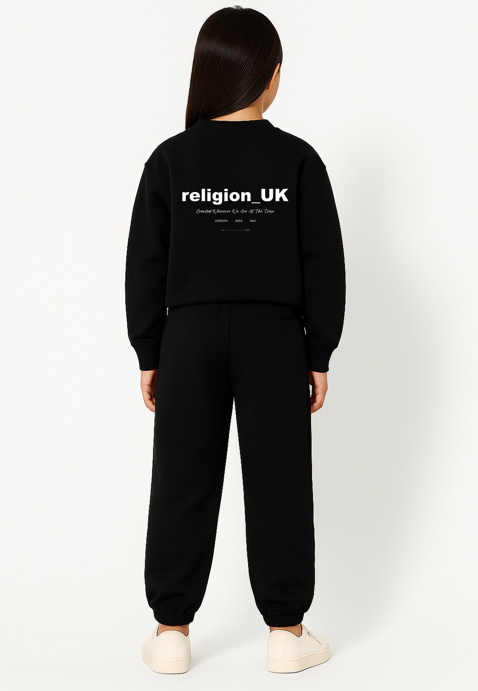 RELIGION GIRLS OVERSIZED SWEATSHIRT BLACK