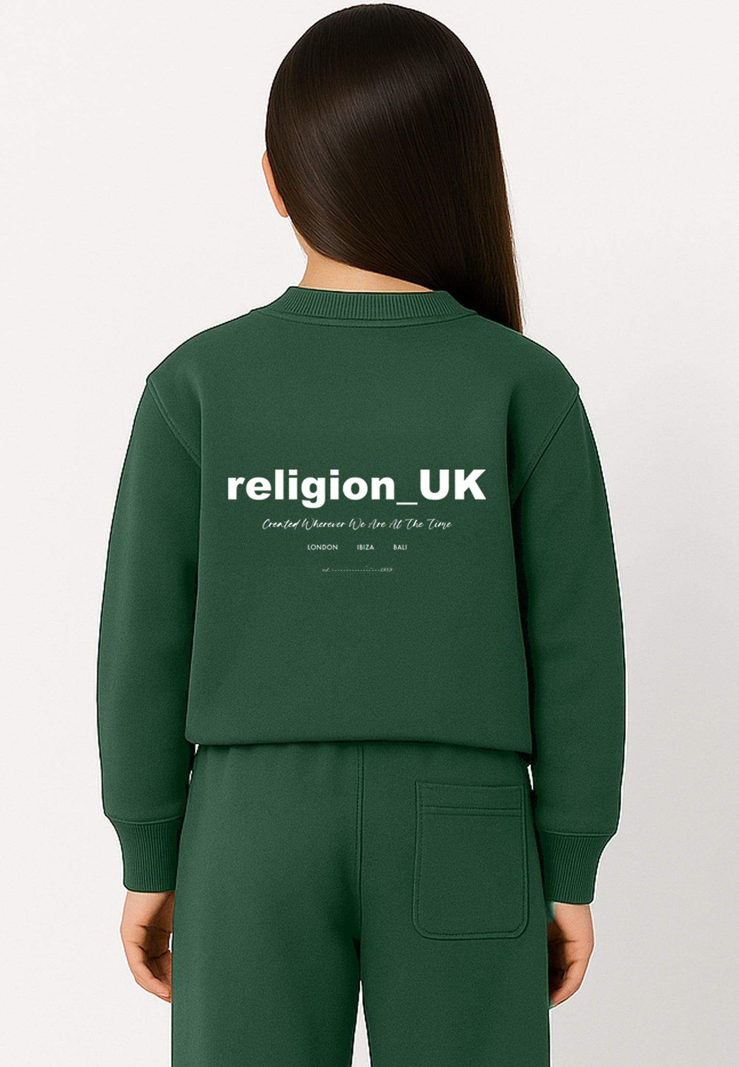 RELIGION GIRLS OVERSIZED SWEATSHIRT GREEN