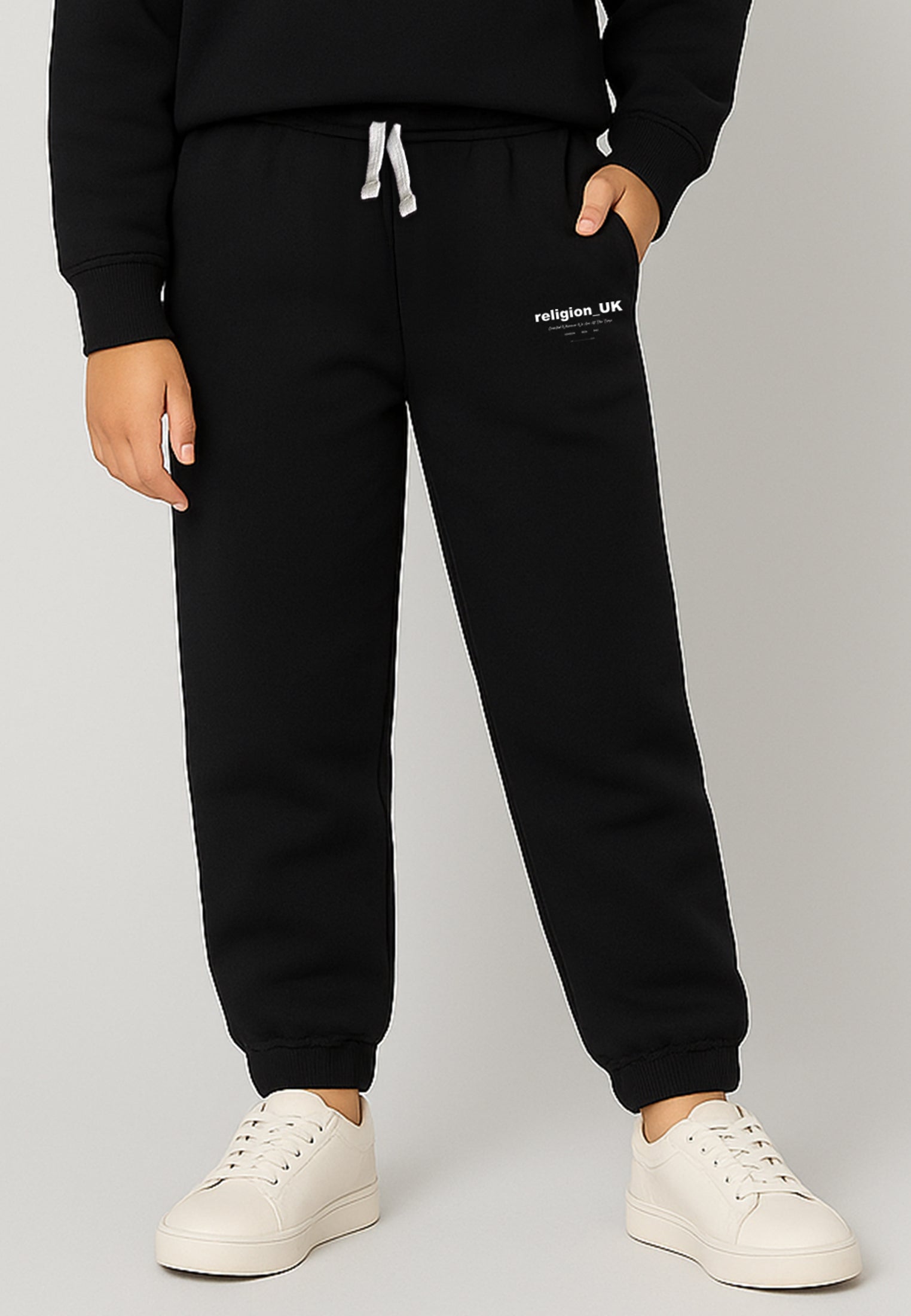 RELIGION GIRLS LOGO SWEATPANTS BLACK