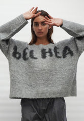 HEART JUMPER LIGHT GREY