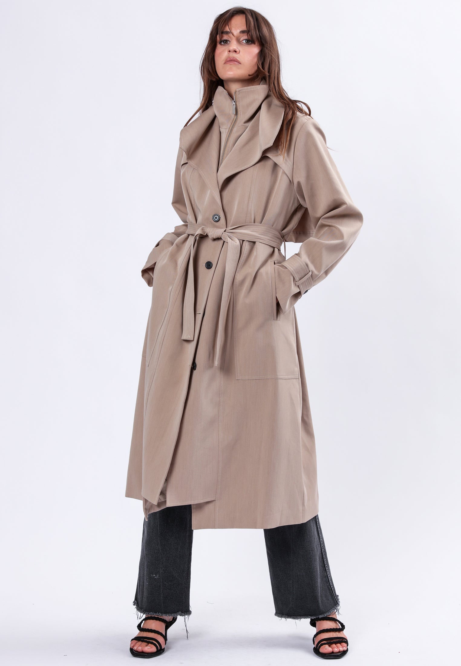 SPIRIT TAUPE TRENCHCOAT