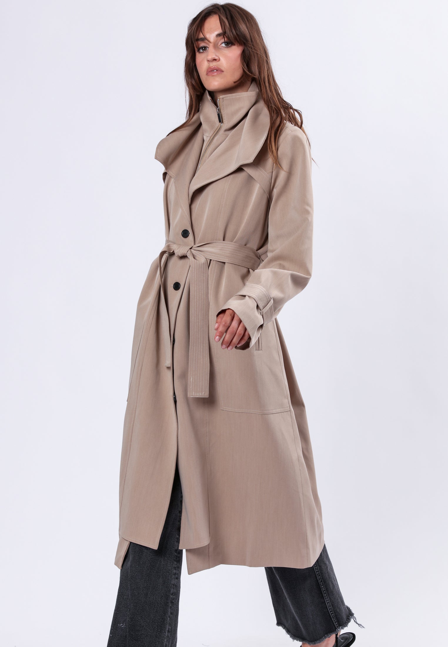 SPIRIT TAUPE TRENCHCOAT