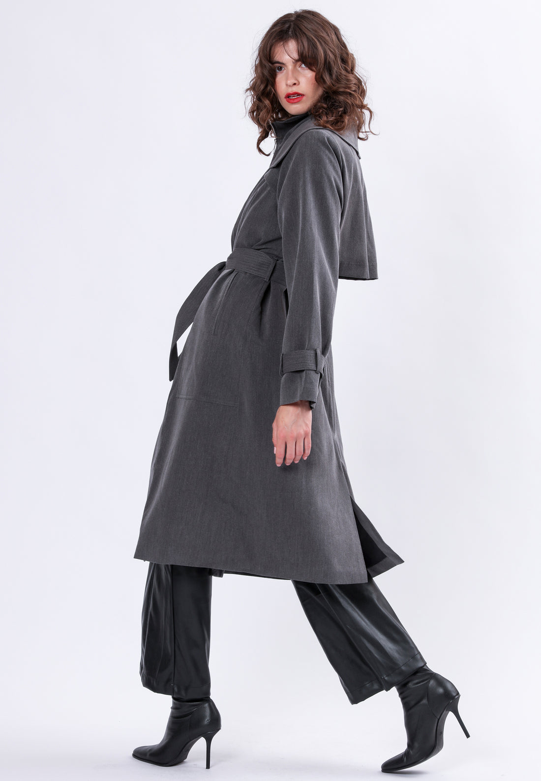 Womens Trench Coat in Incense