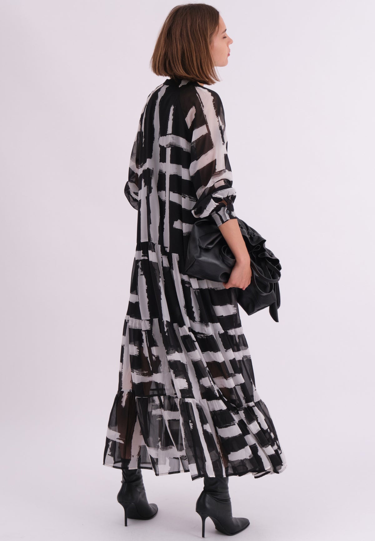 SUNSET MAXI DRESS SELVAGE BLACK