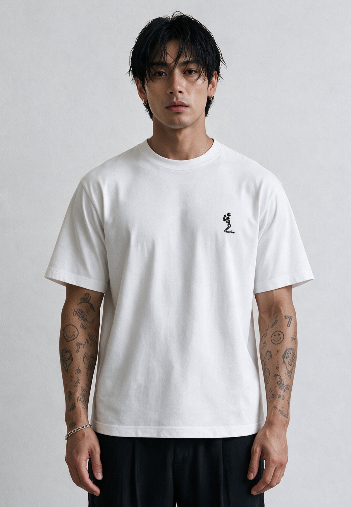 ANTIQUE SKULL T-SHIRT WINTER WHITE