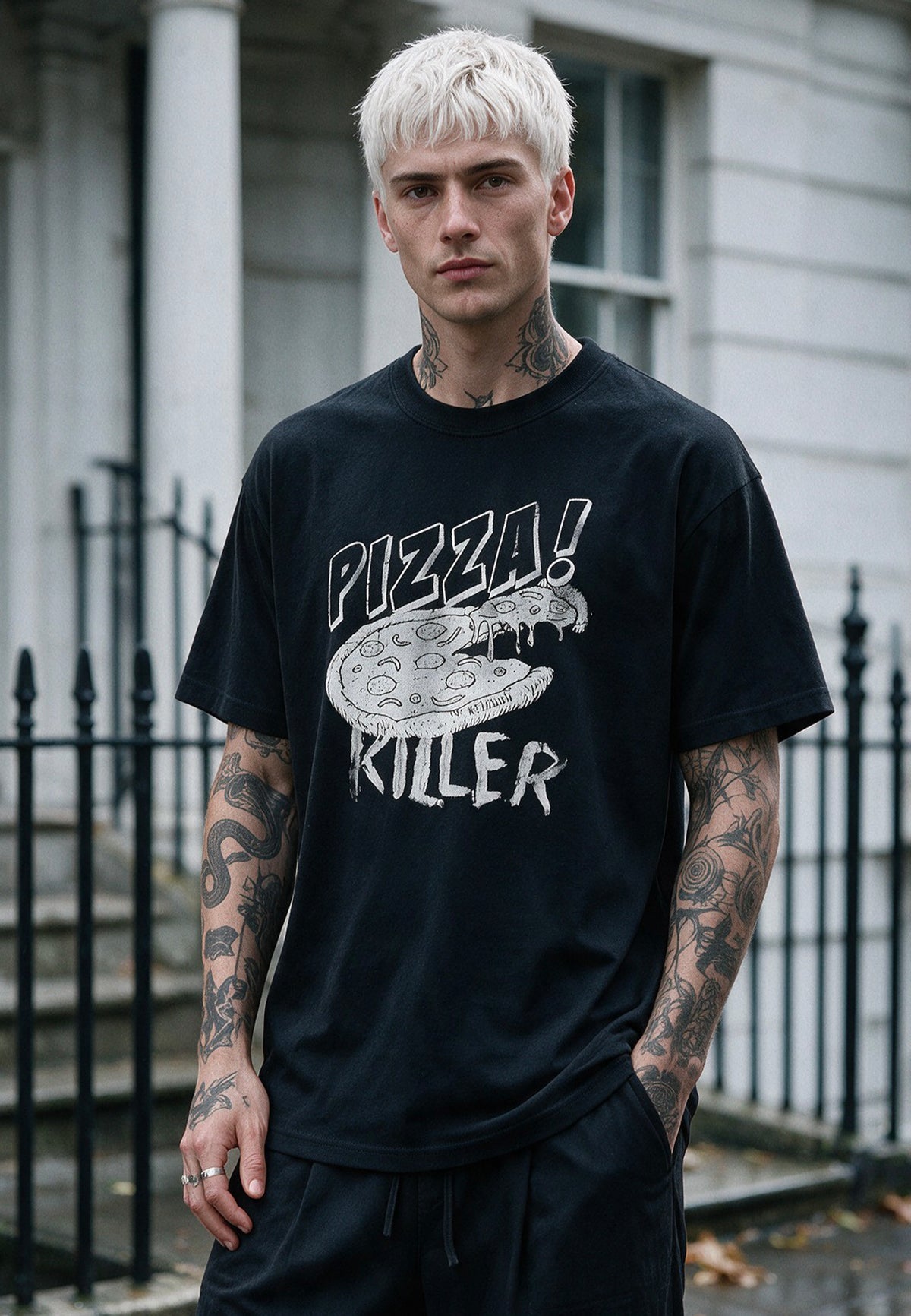 PIZZA KILLER T-SHIRT BLACK