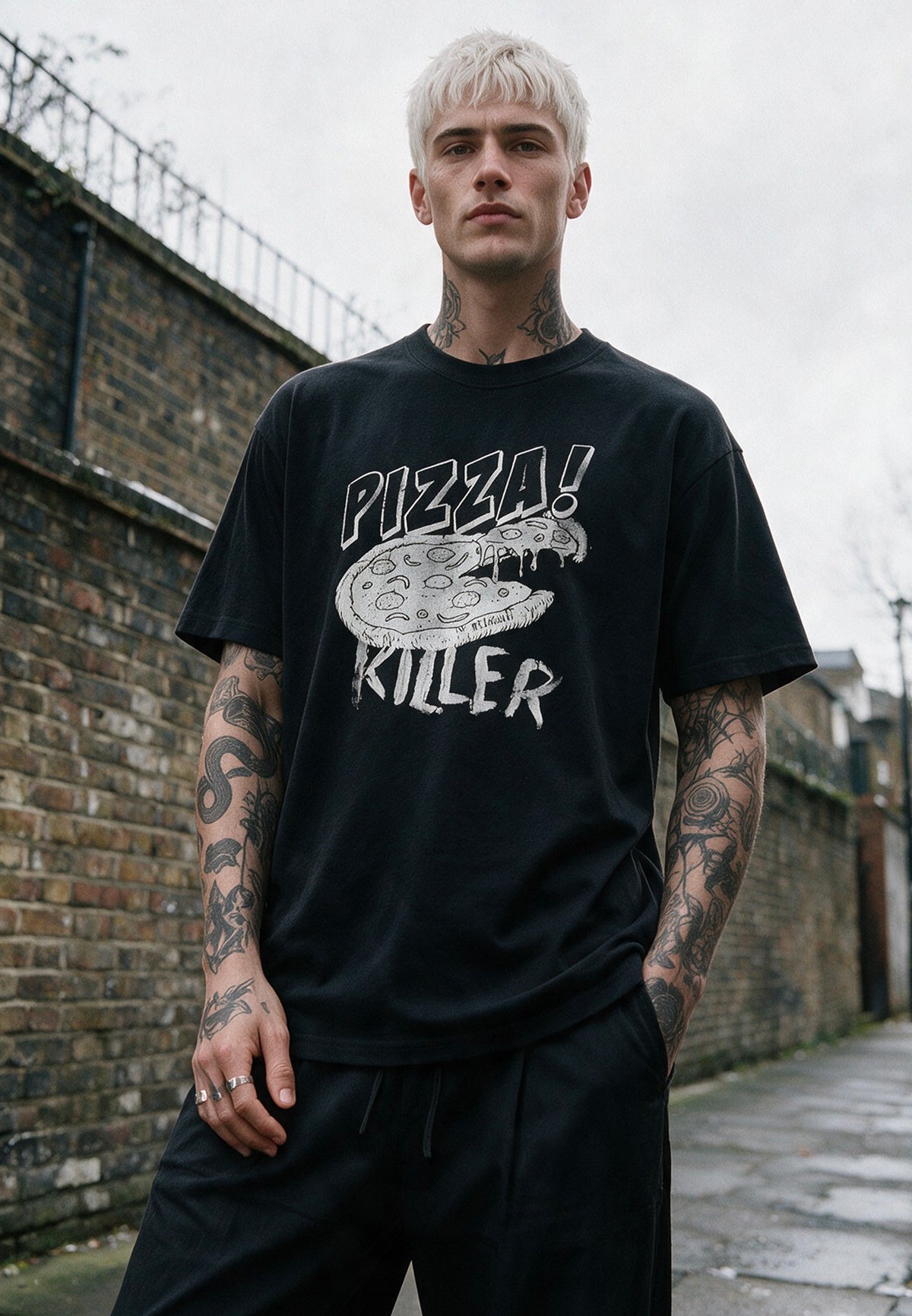PIZZA KILLER T-SHIRT BLACK