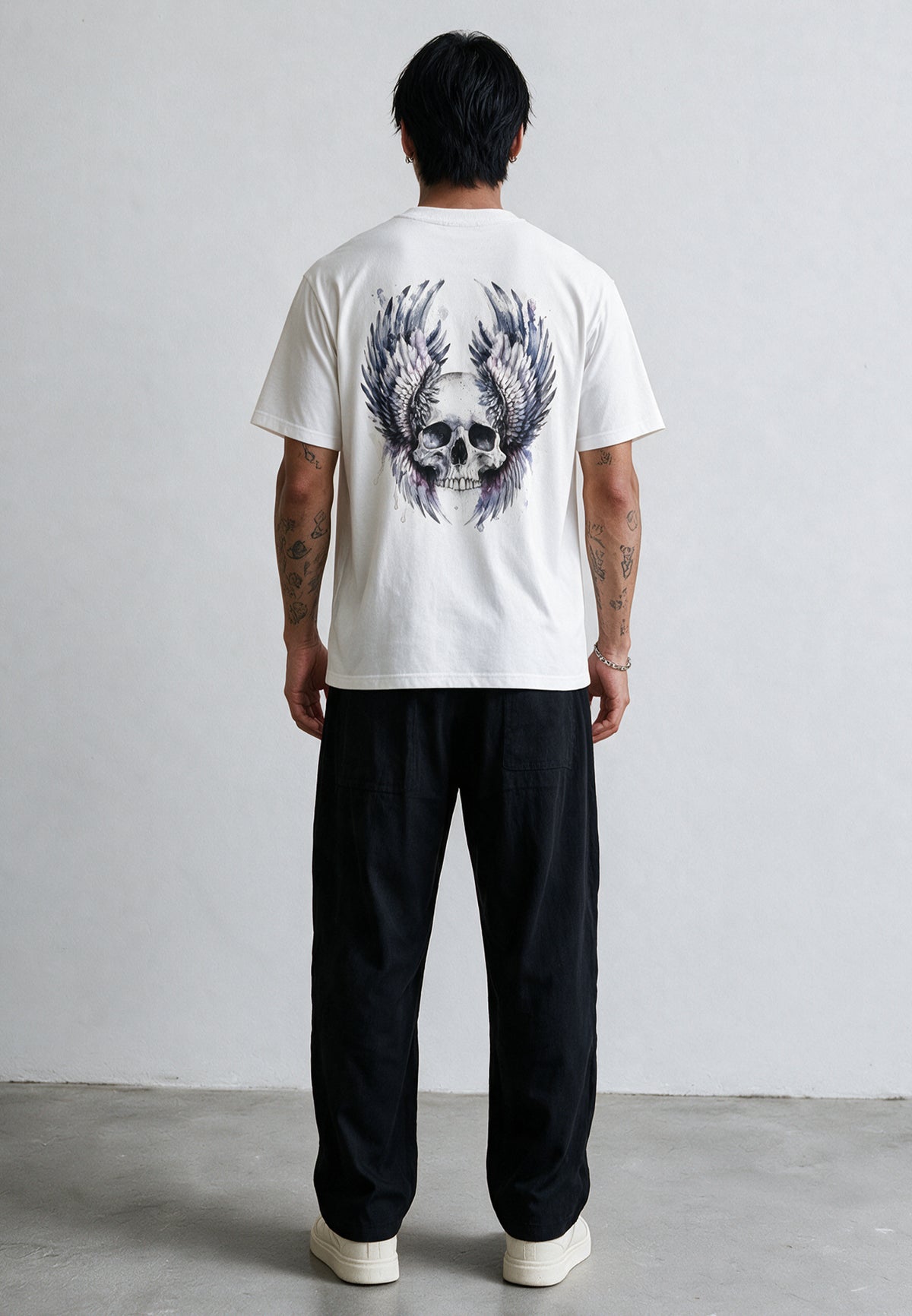 SKULL WINGS T-SHIRT WINTER WHITE