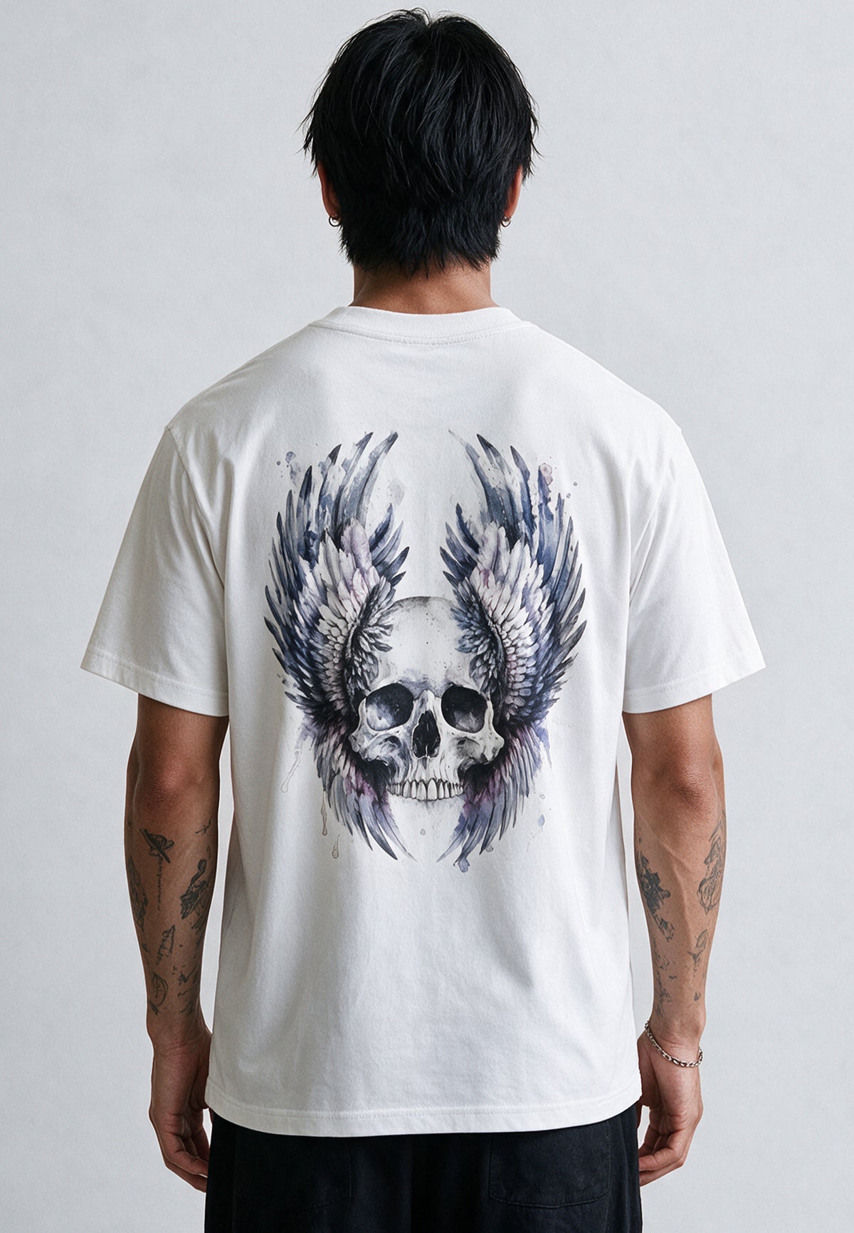 SKULL WINGS T-SHIRT WINTER WHITE