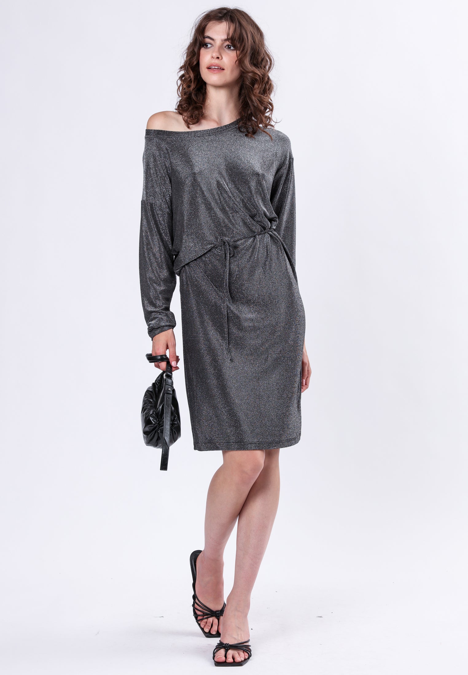 TANZANITE DRESS GUNMETAL GREY