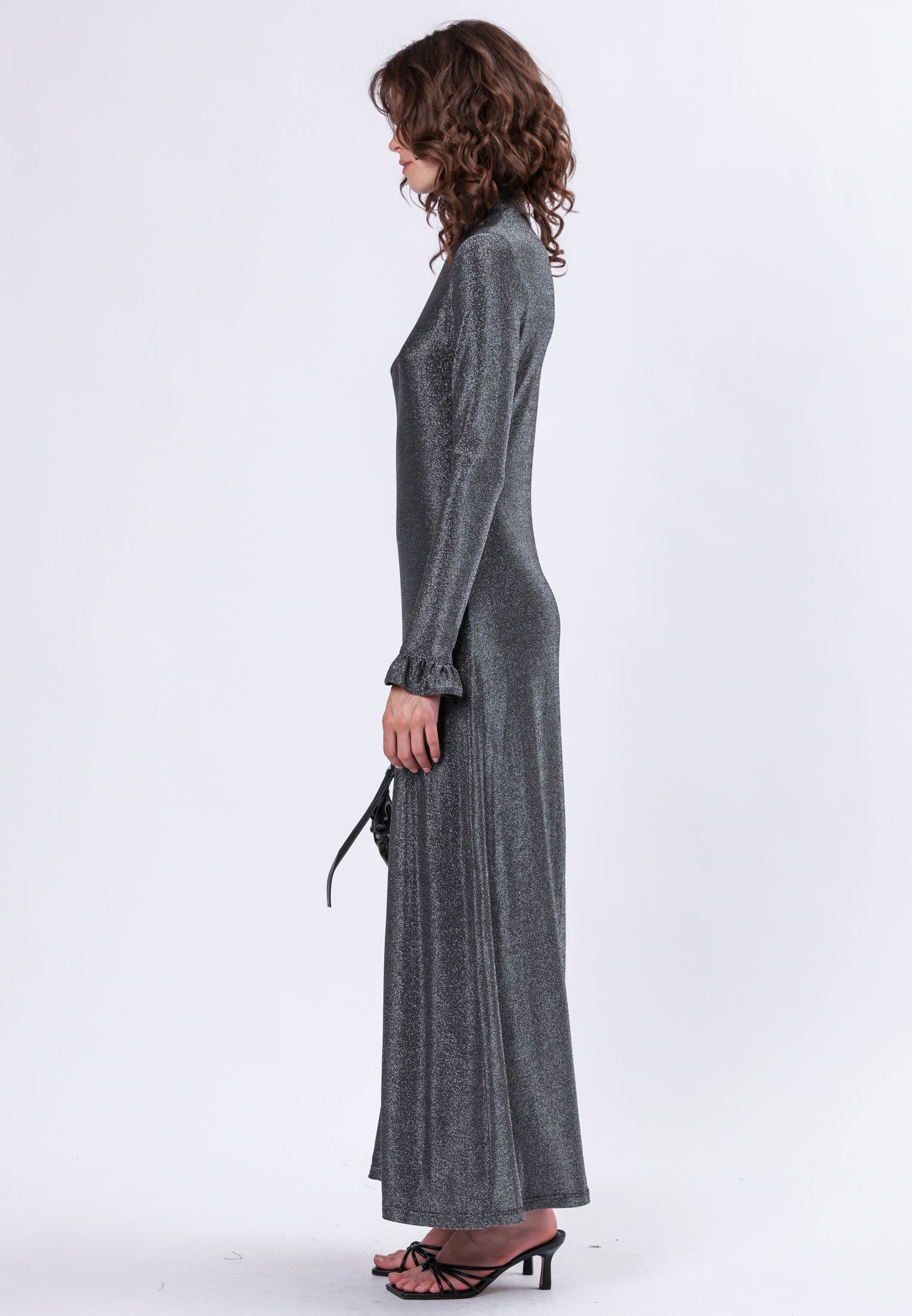 TANZANITE MAXI DRESS GUN METAL