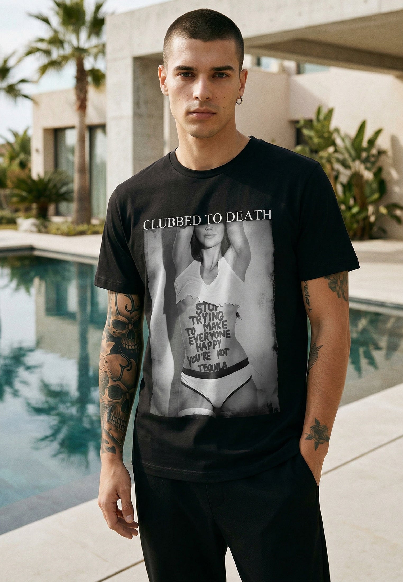 YOU'RE NOT TEQUILA T-SHIRT JET BLACK