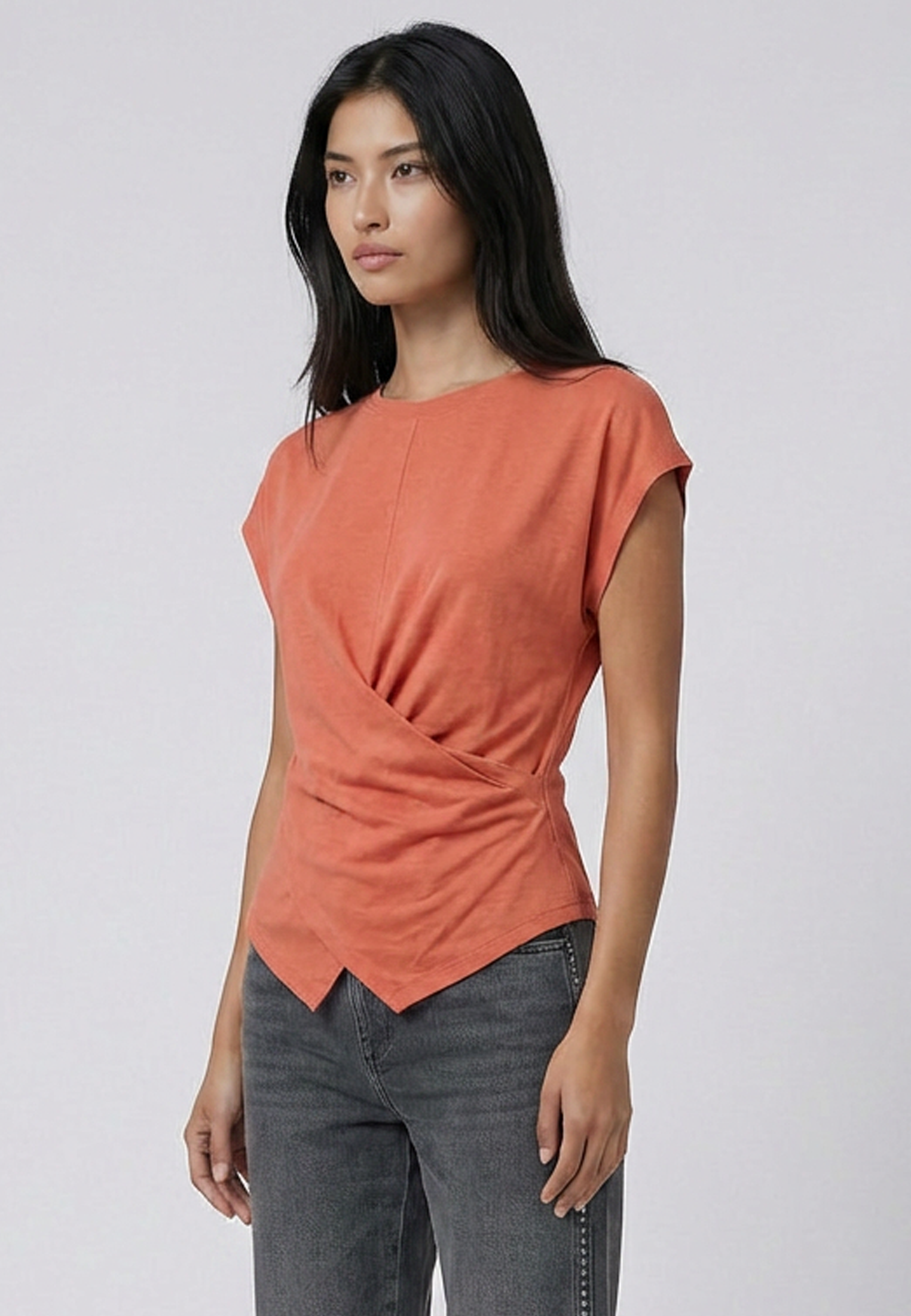 TIME TEE  BURNT SIENNA