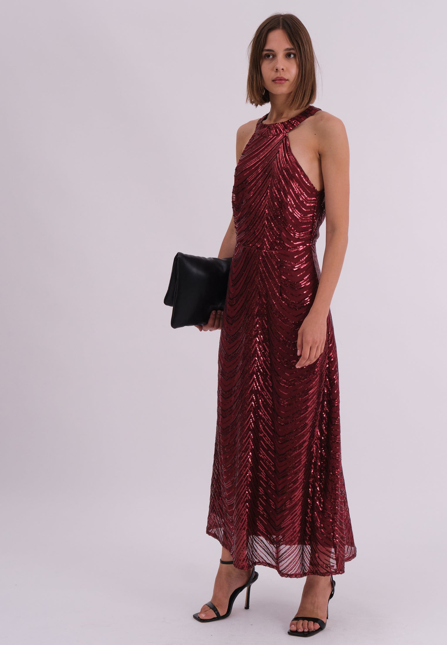 TOUCH DRESS BURGUNDY