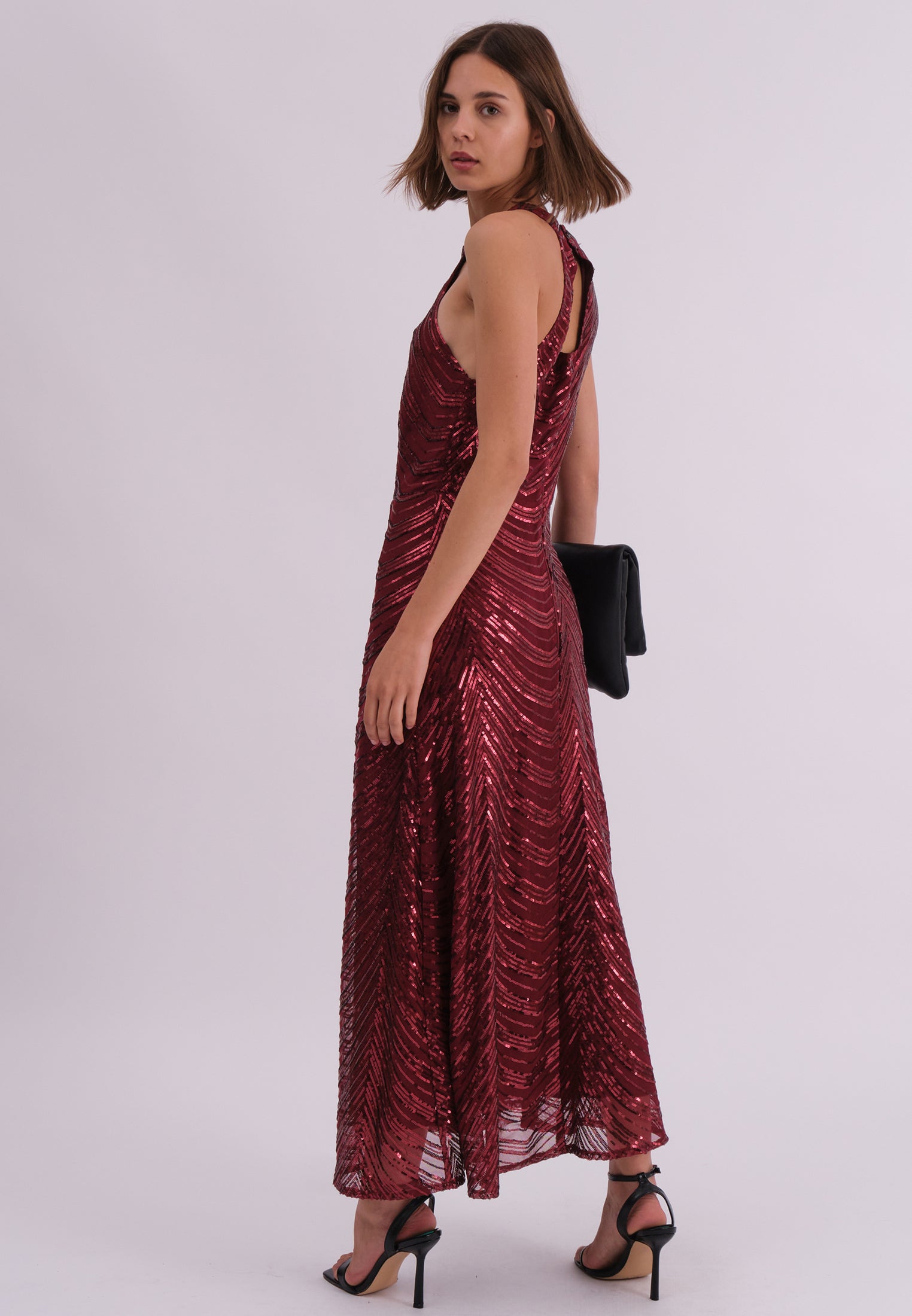 TOUCH DRESS BURGUNDY