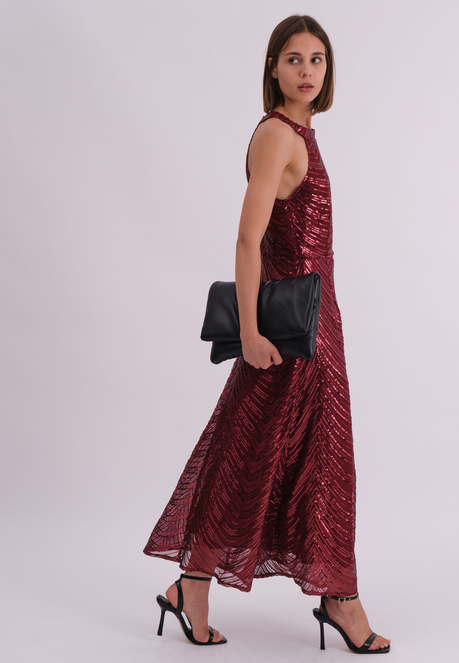 TOUCH DRESS BURGUNDY