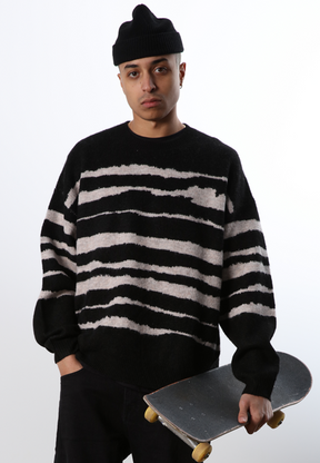 TRACK KNIT BLACK & ASHES OF ROSES