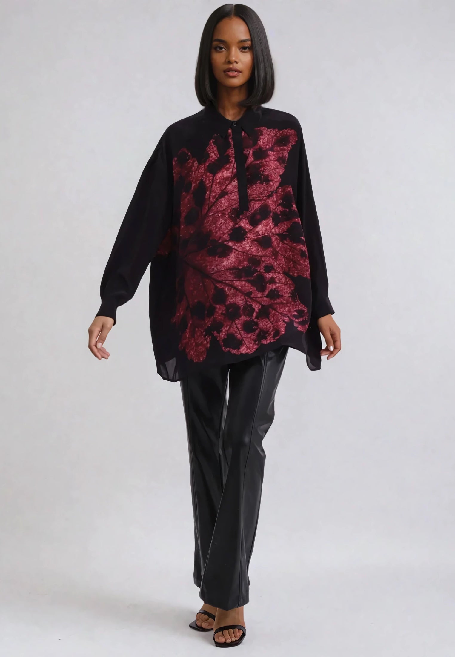 TWIST SHIRT OBSIDIAN DARK RED