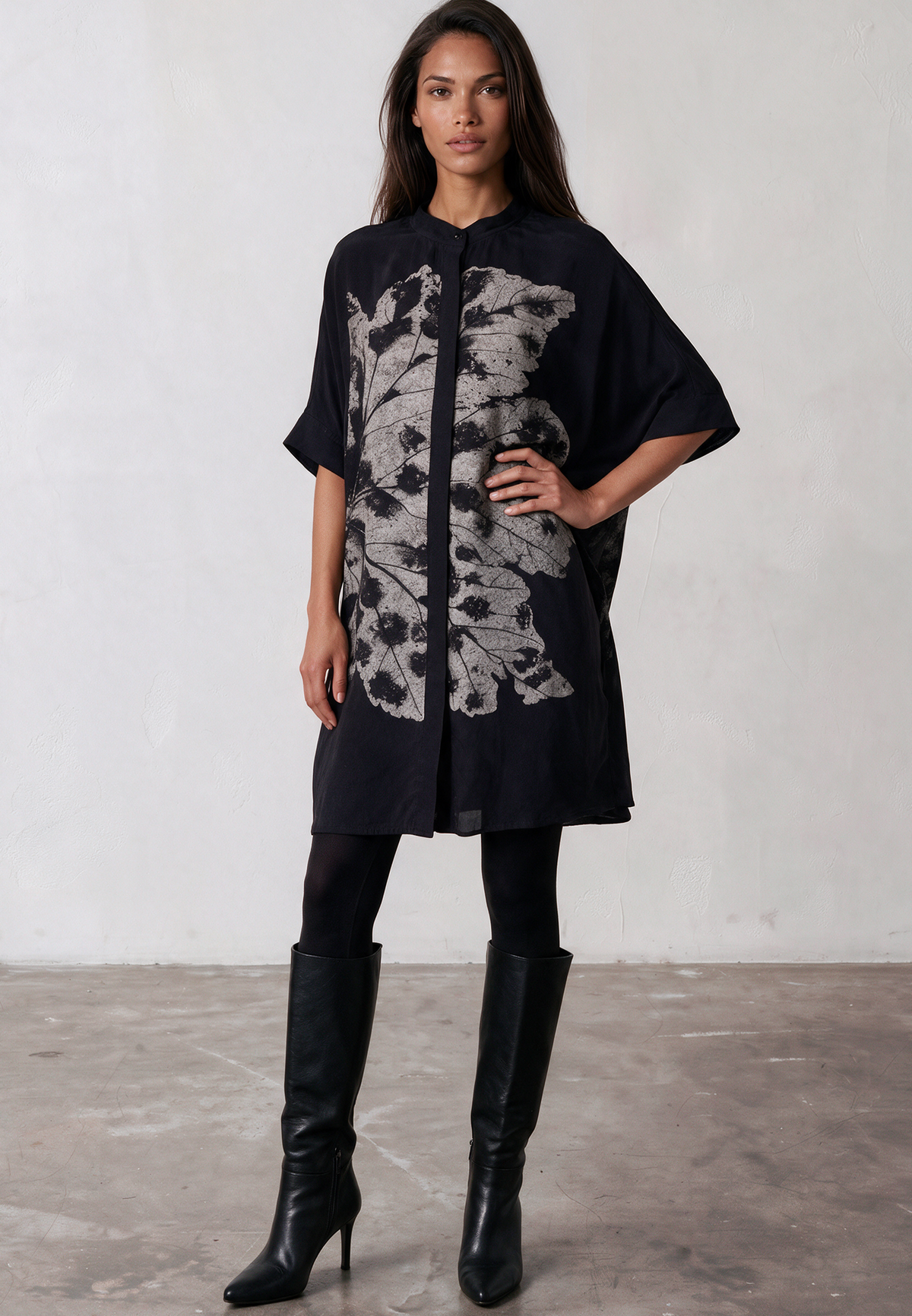 TWIST TUNIC OBSIDIAN GREY