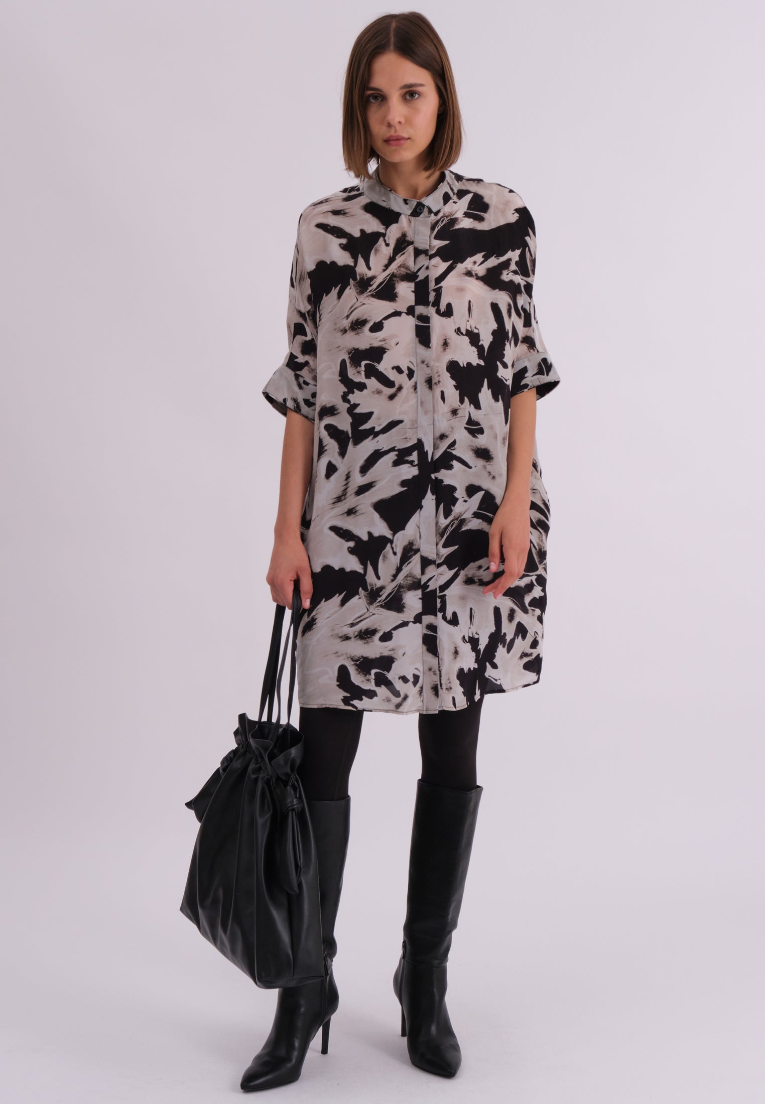 TWIST TUNIC CAMO BLACK