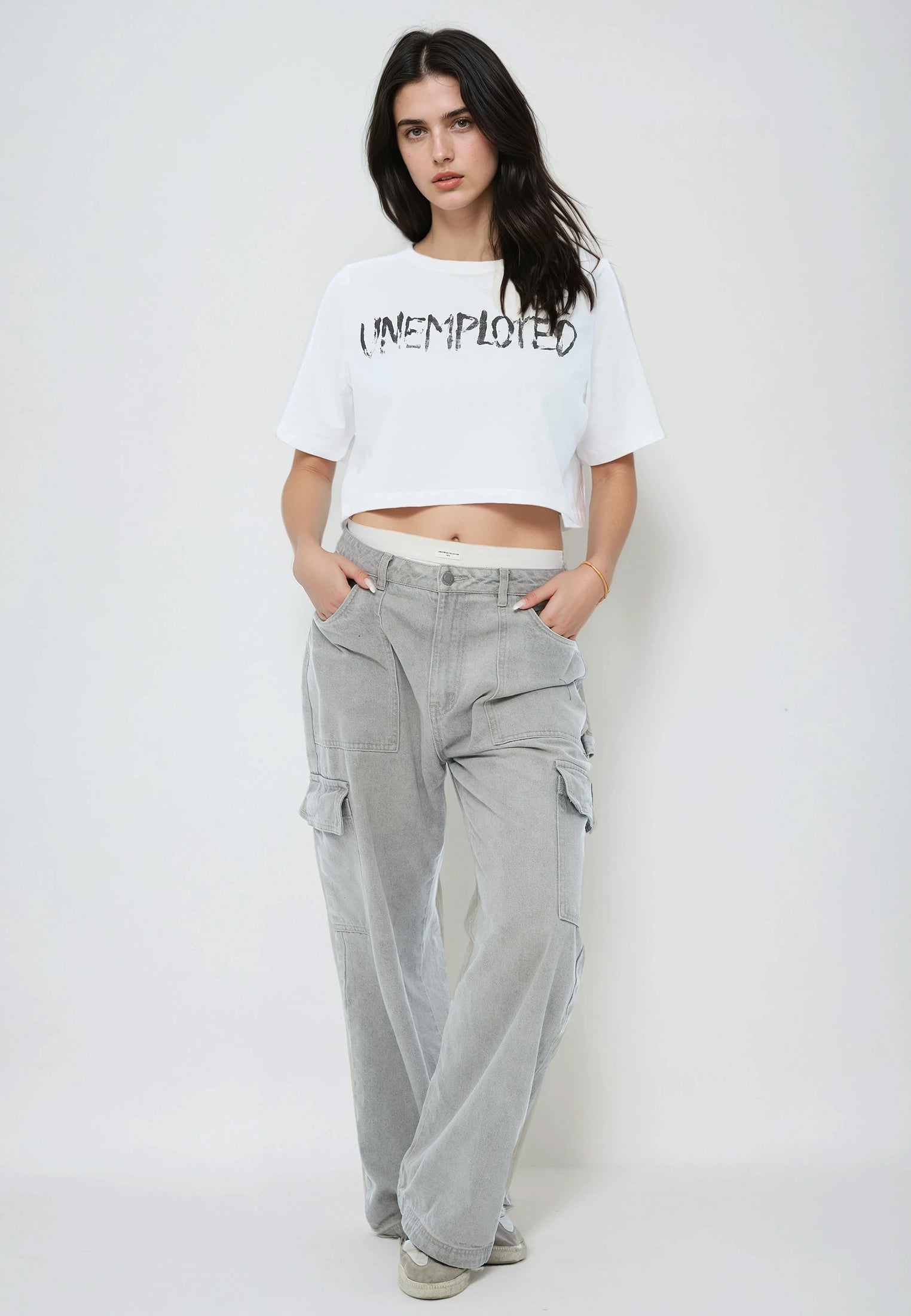 UNEMPLOYED CROP TOP WHITE