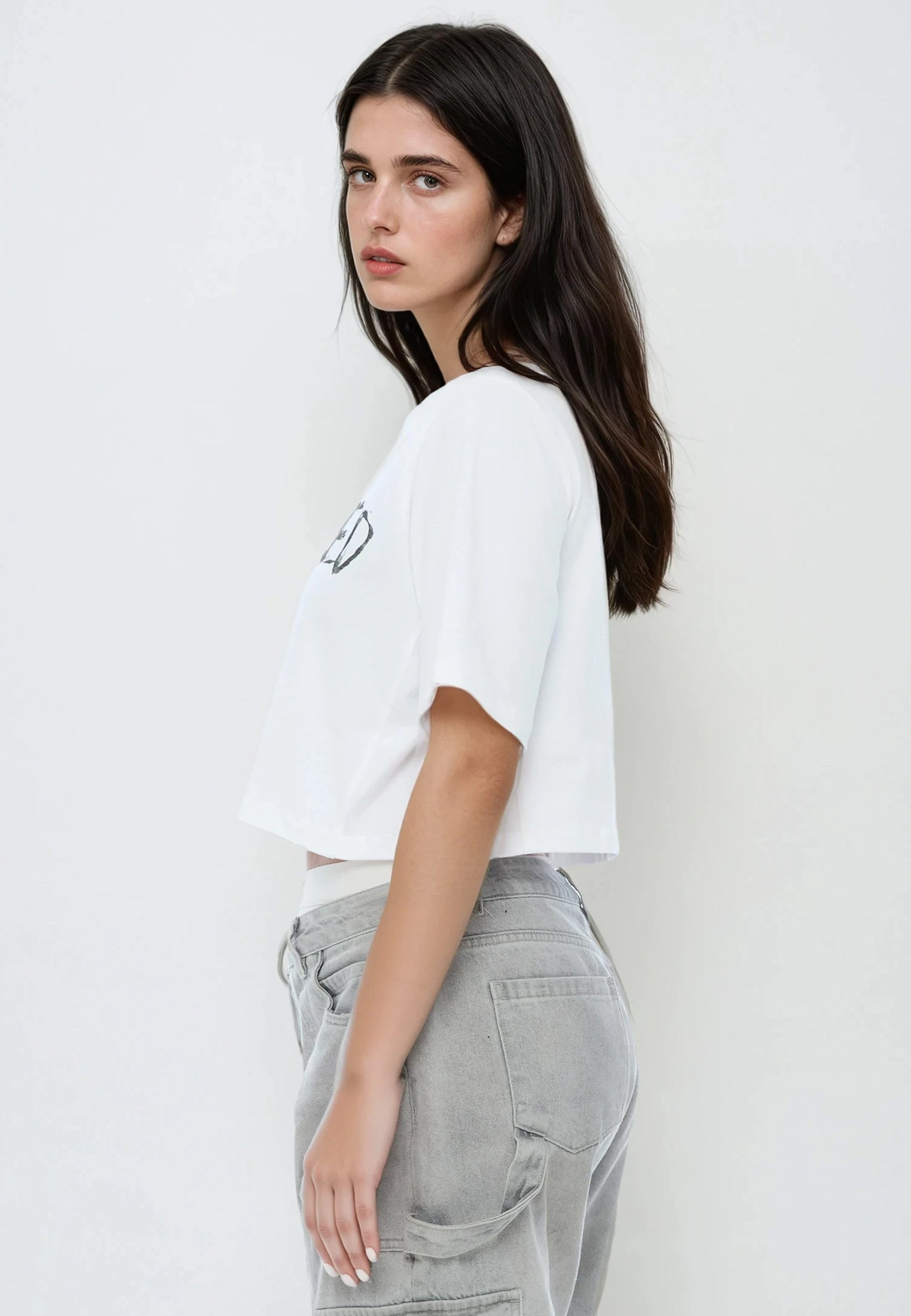 UNEMPLOYED CROP TOP WHITE