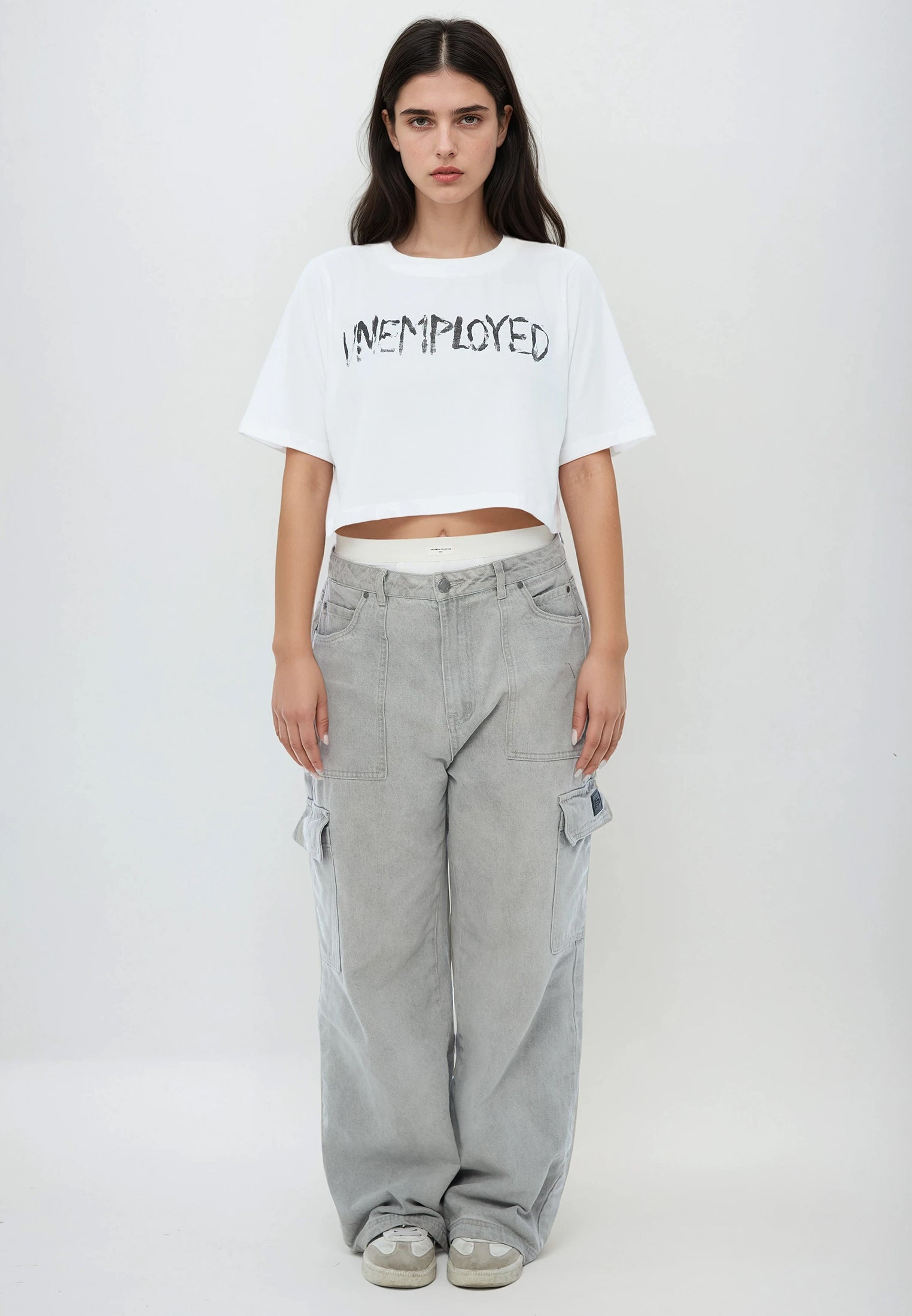 UNEMPLOYED CROP TOP WHITE