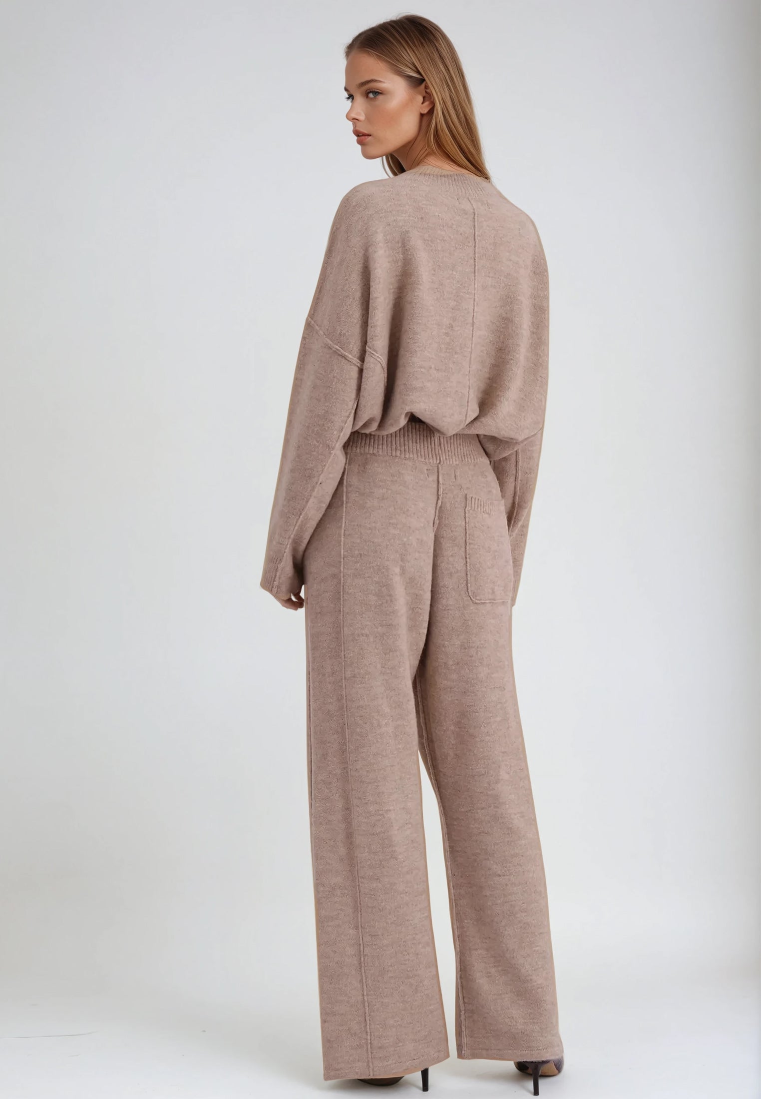 KNIT TROUSERS BEIGE