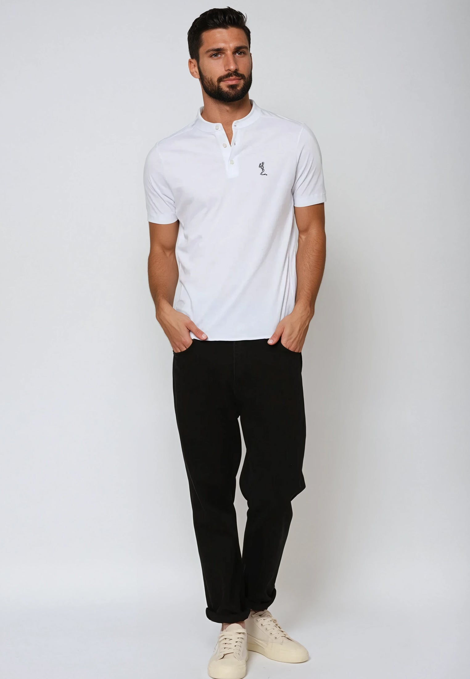 ESSENTIAL ORSON WHITE POLO SHIRT