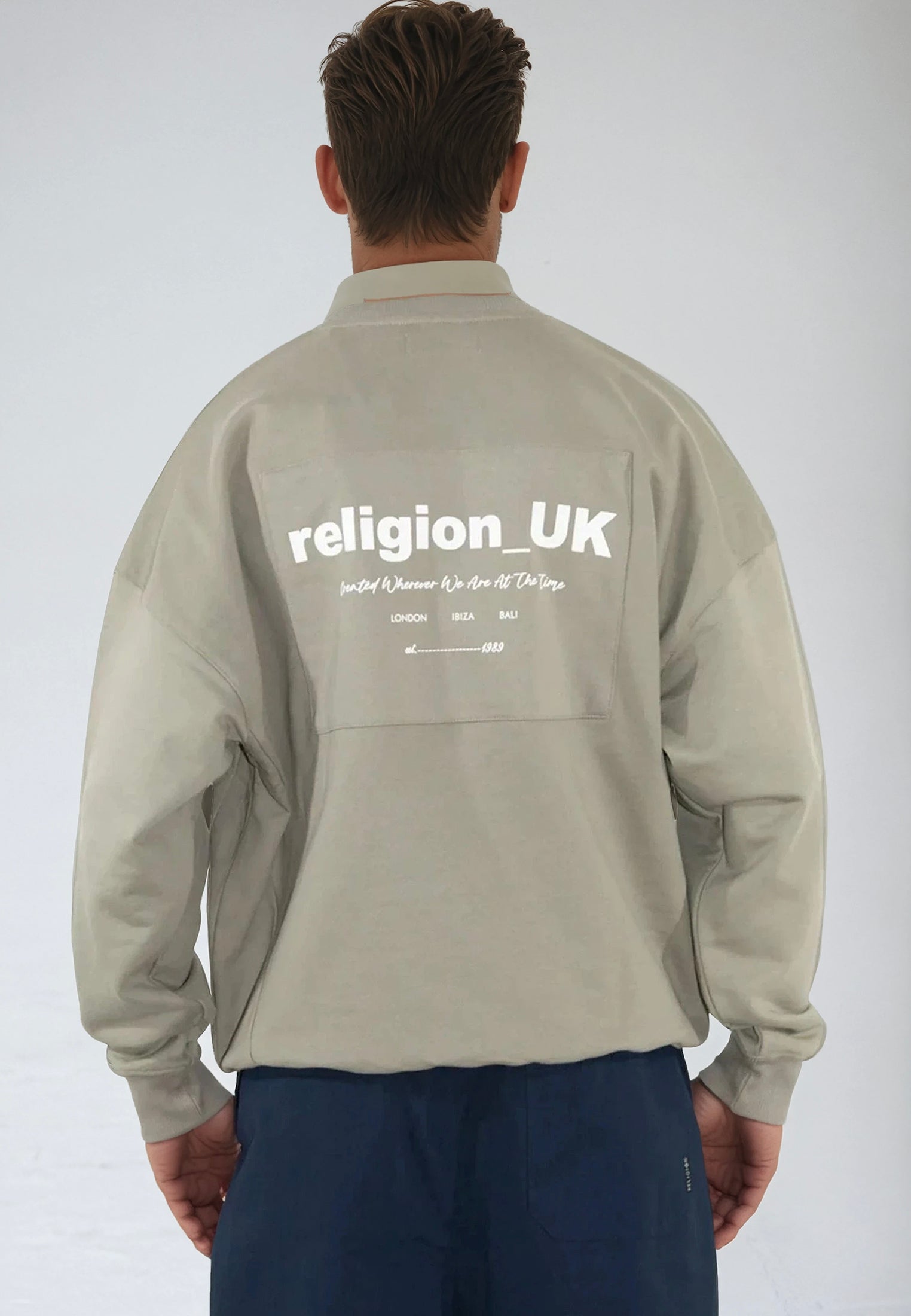 RELIGION UK SWEAT KHAKI