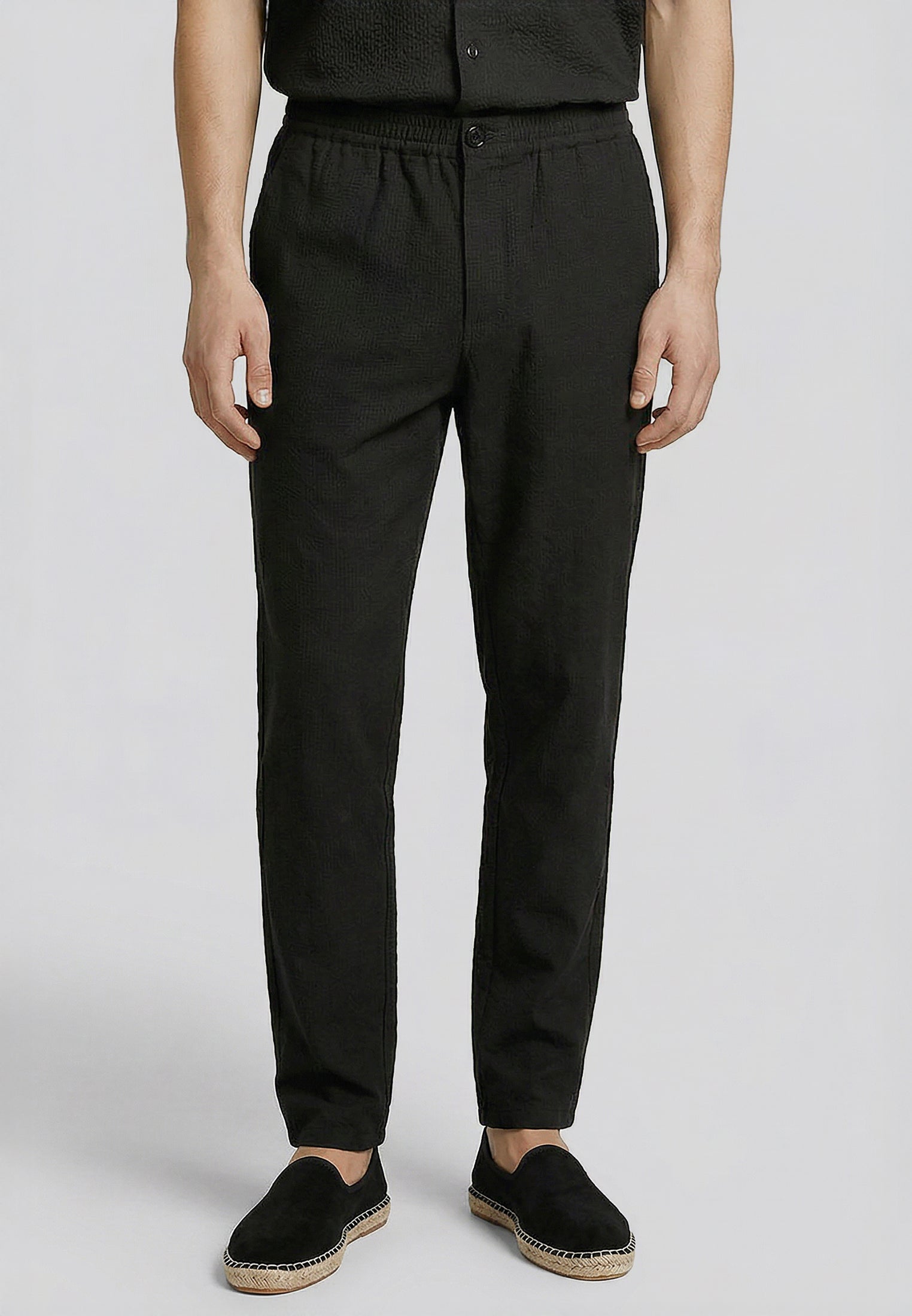 CRINKLE CHINO BLACK