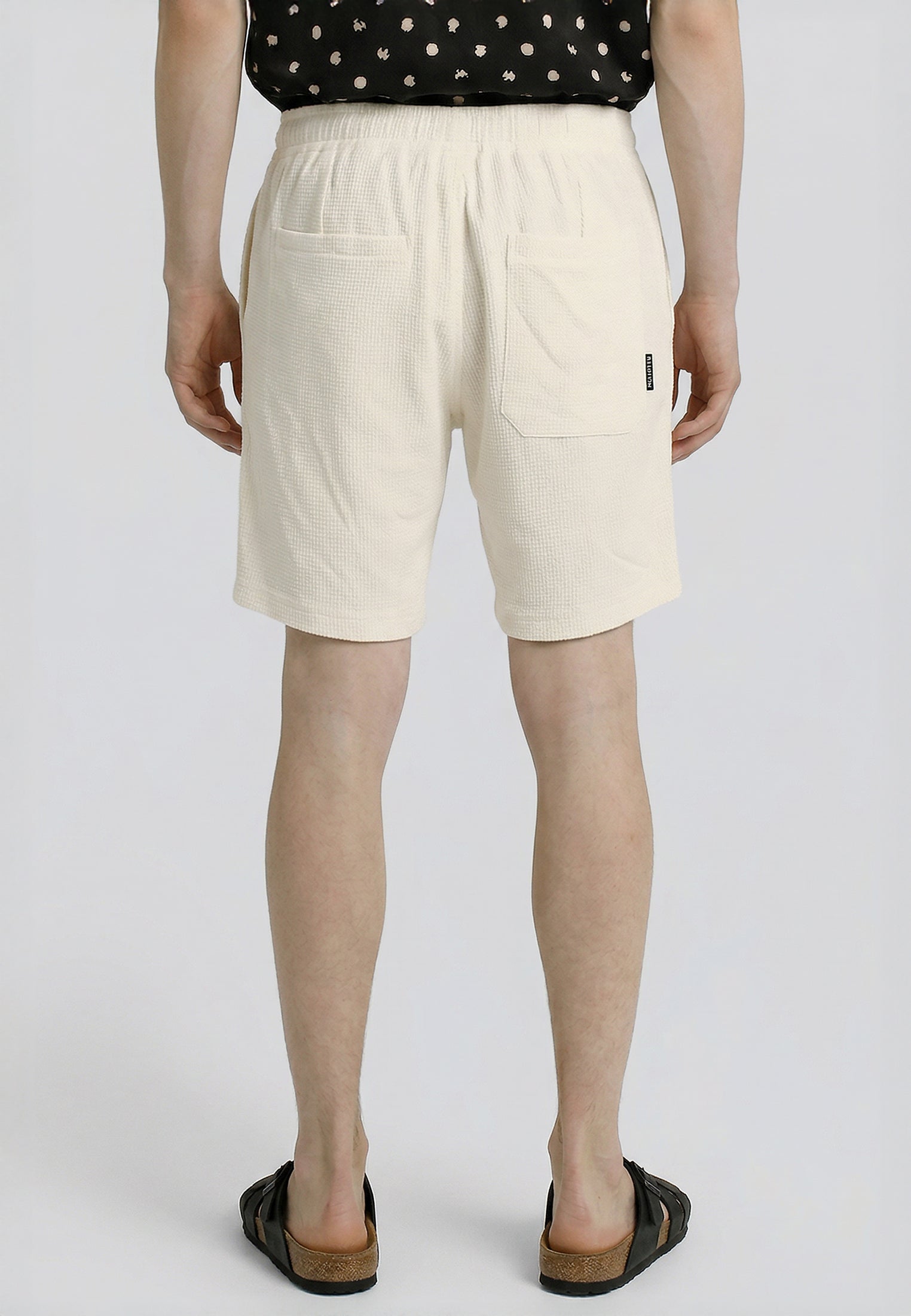 CRINKLE CHINO SHORTS STONE