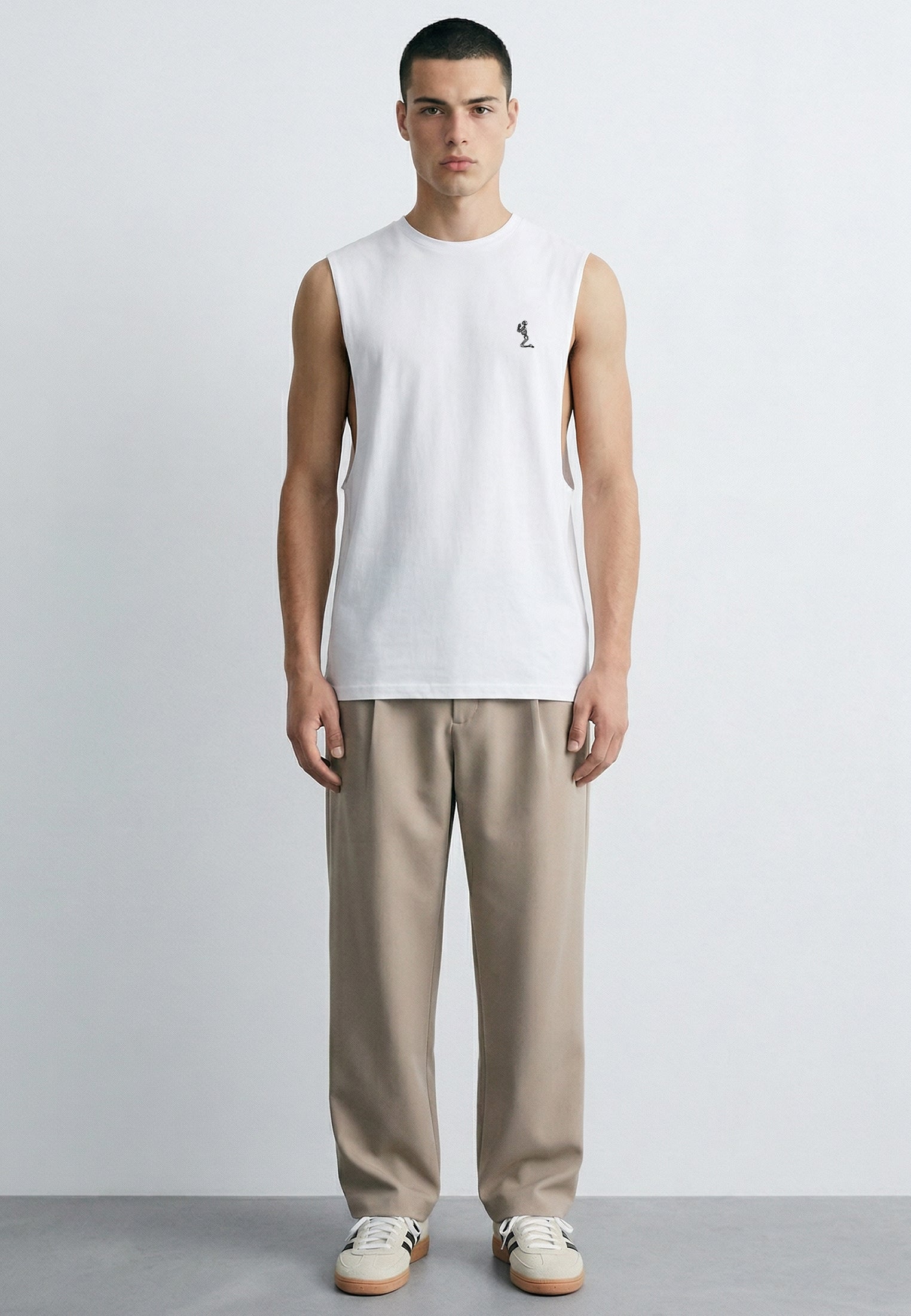CUTAWAY VEST WHITE