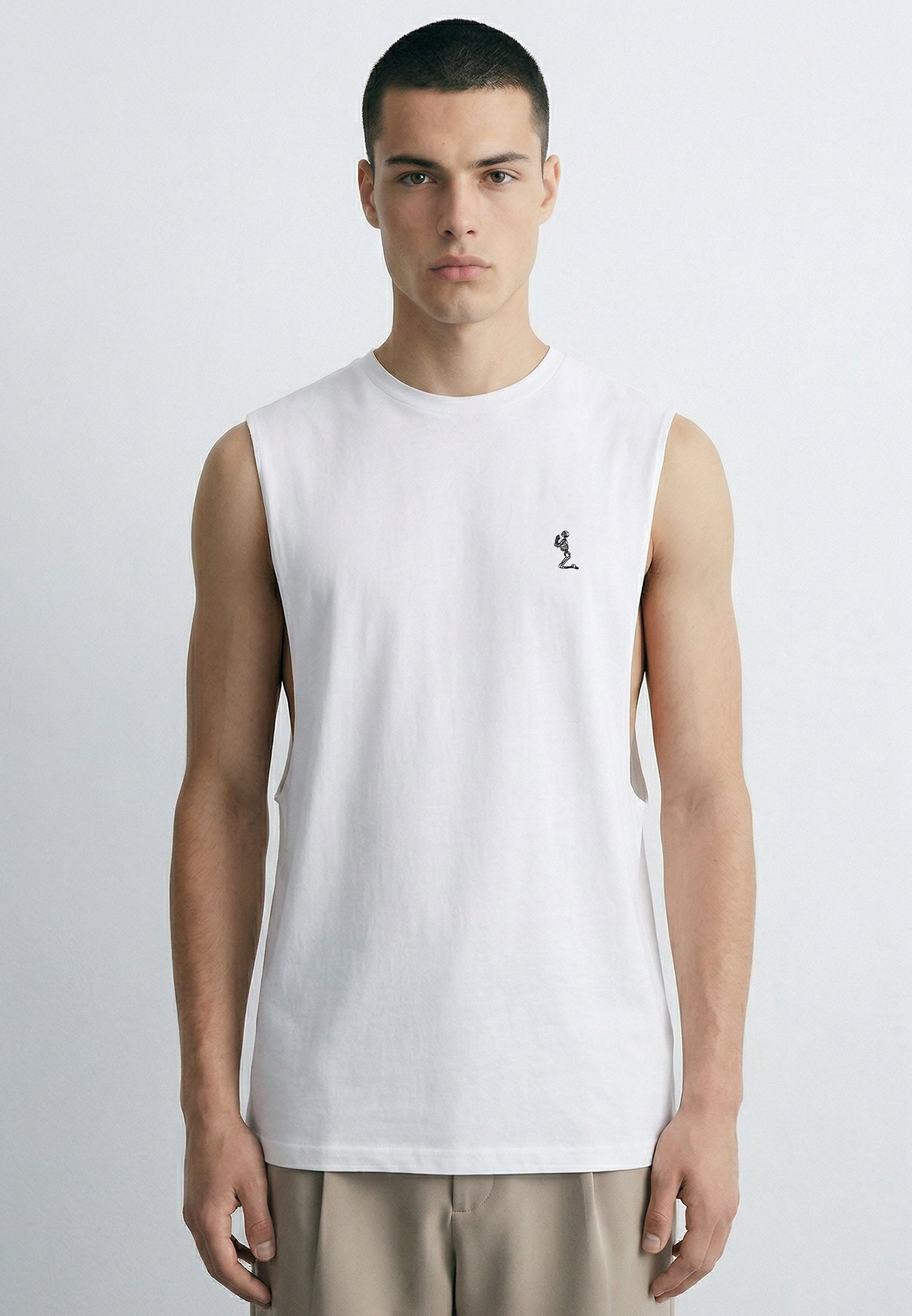 CUTAWAY VEST WHITE