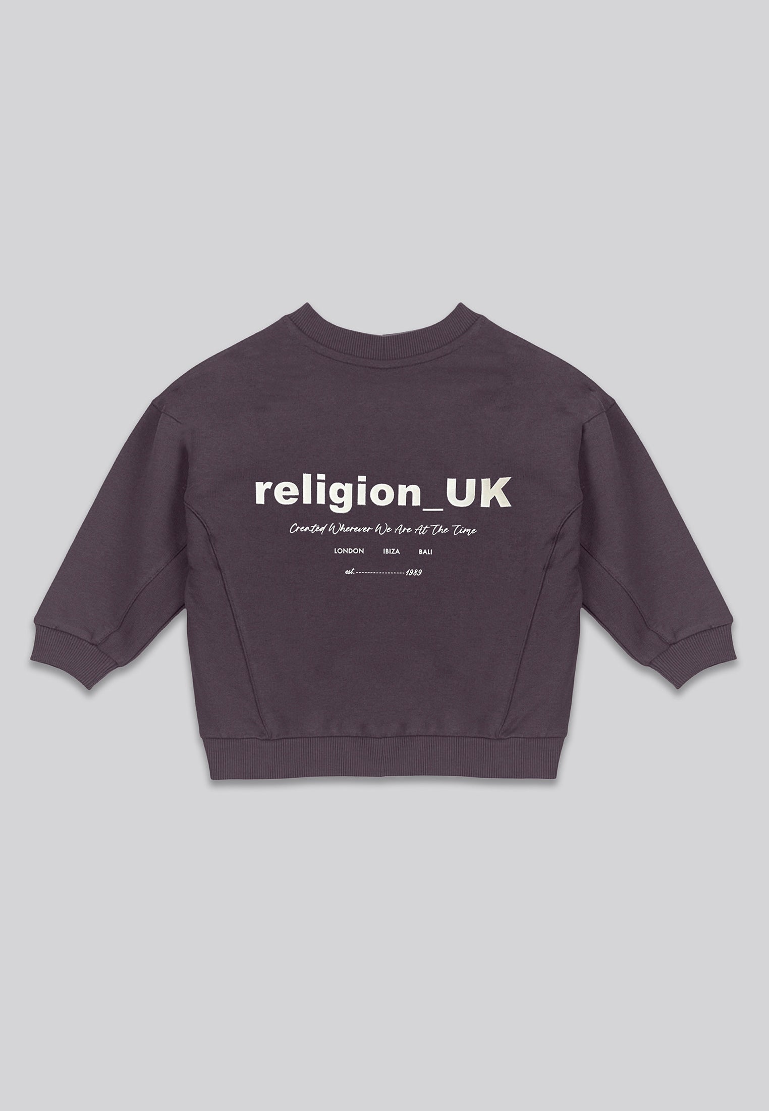 KIDS RELIGION OVERSIZED SWEATSHIRT MAUVE