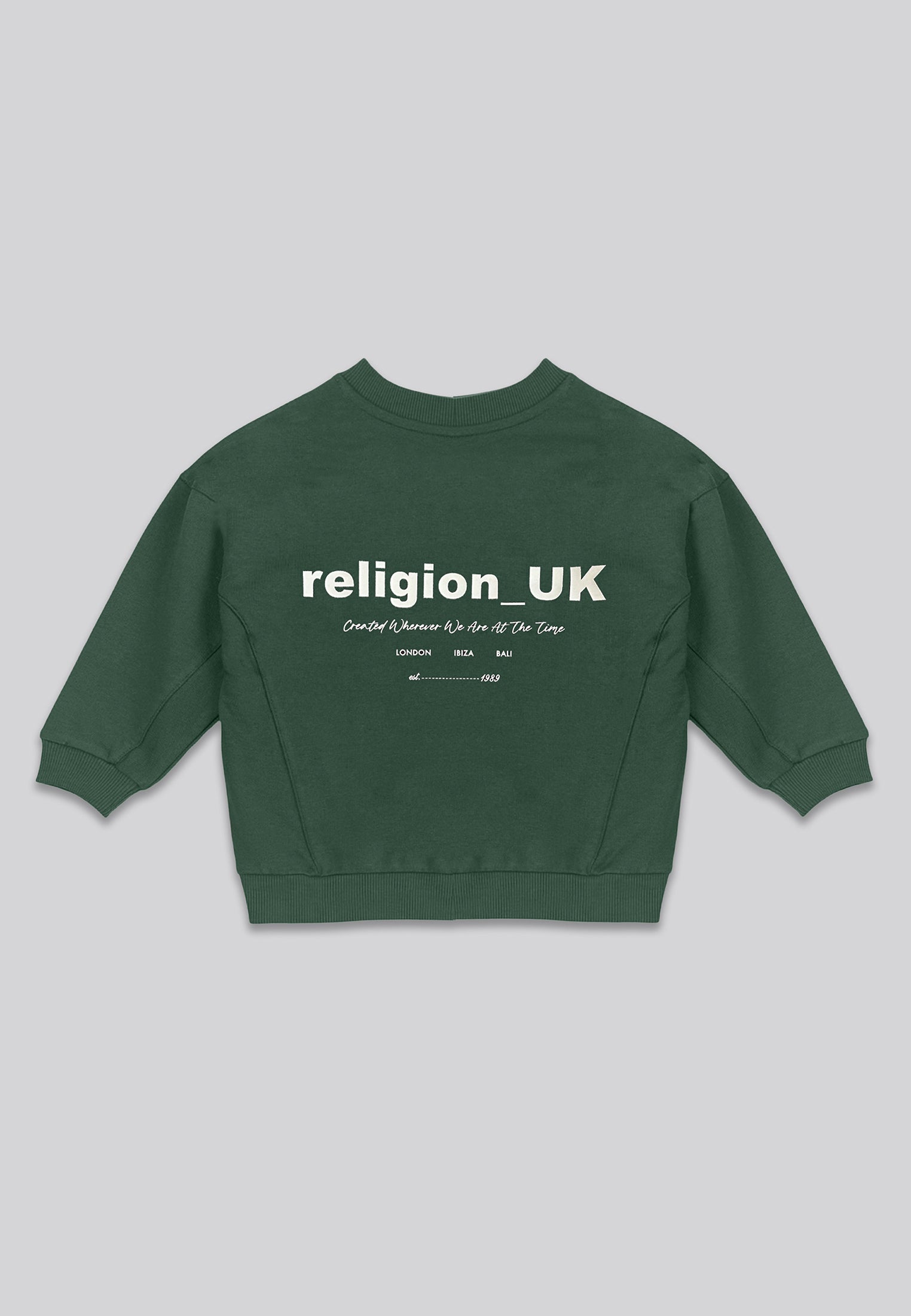 KIDS RELIGION OVERSIZED SWEATSHIRT GREEN