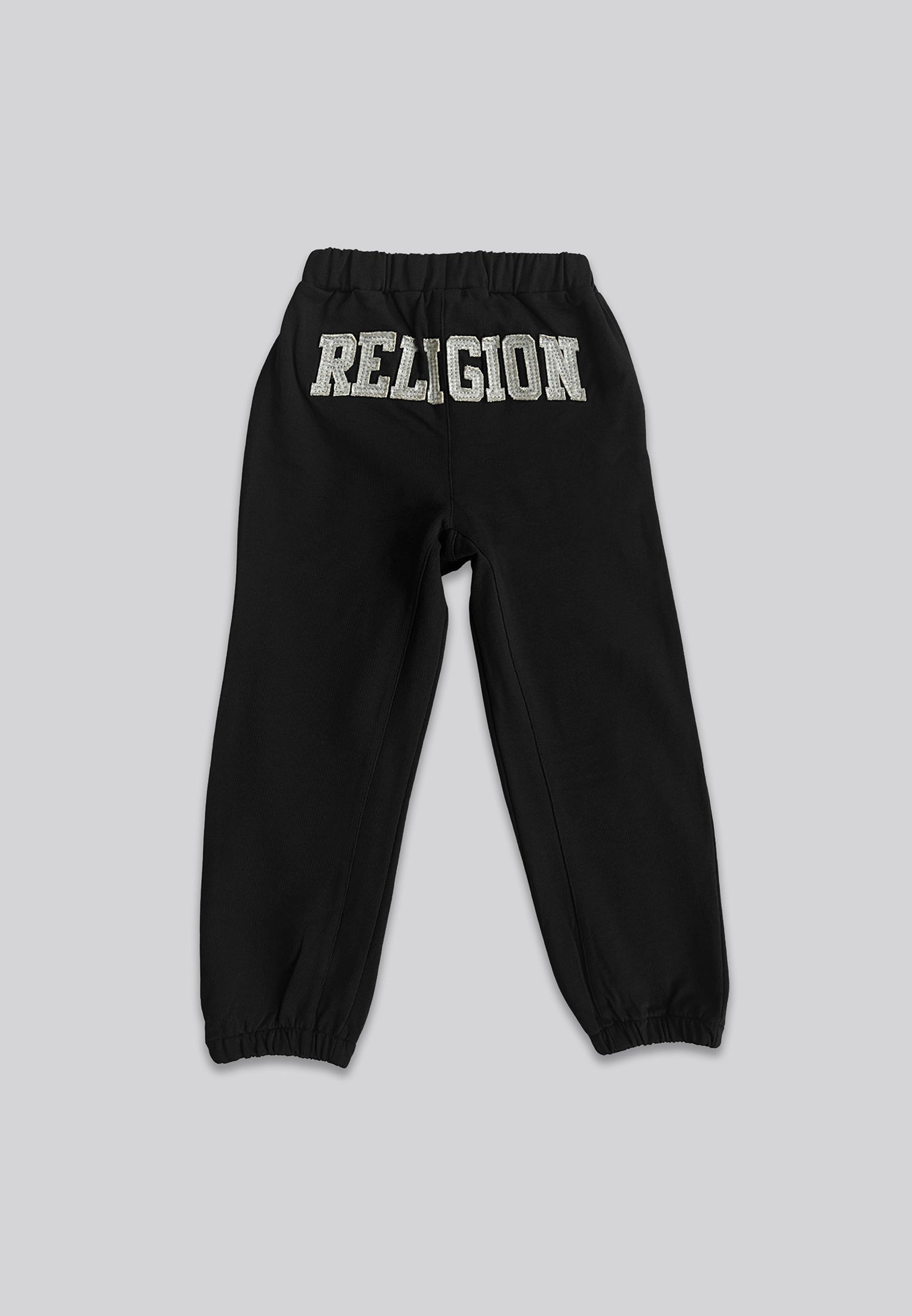 KIDS RELIGION SEAMED DARTED SWEATPANTS BLACK