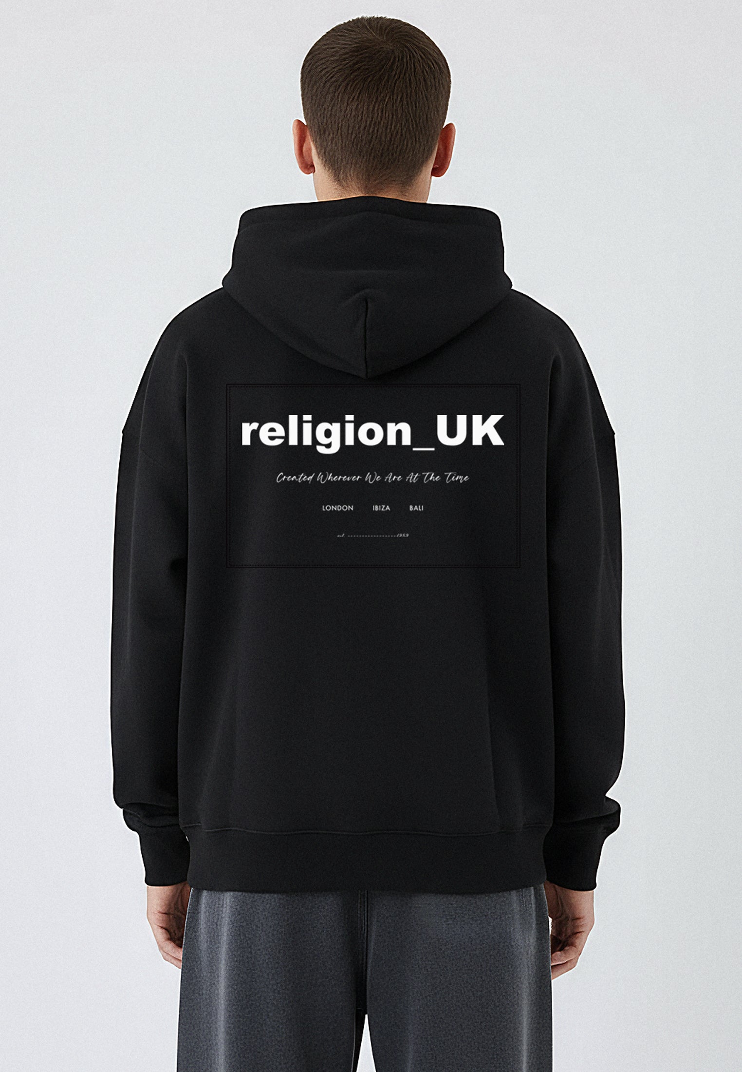 RELIGION UK RELAXED HOODIE BLACK