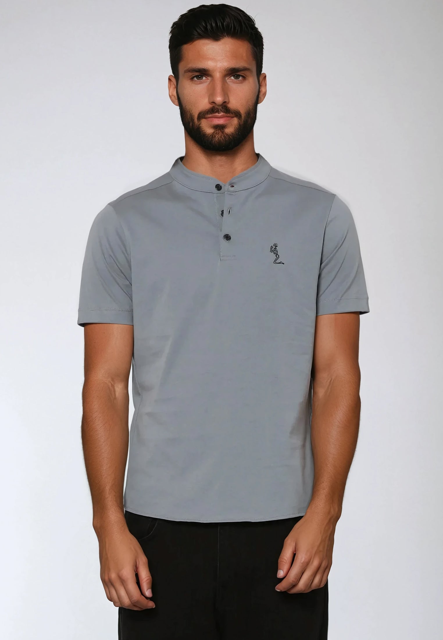 ESSENTIAL ORSON SLATE POLO SHIRT