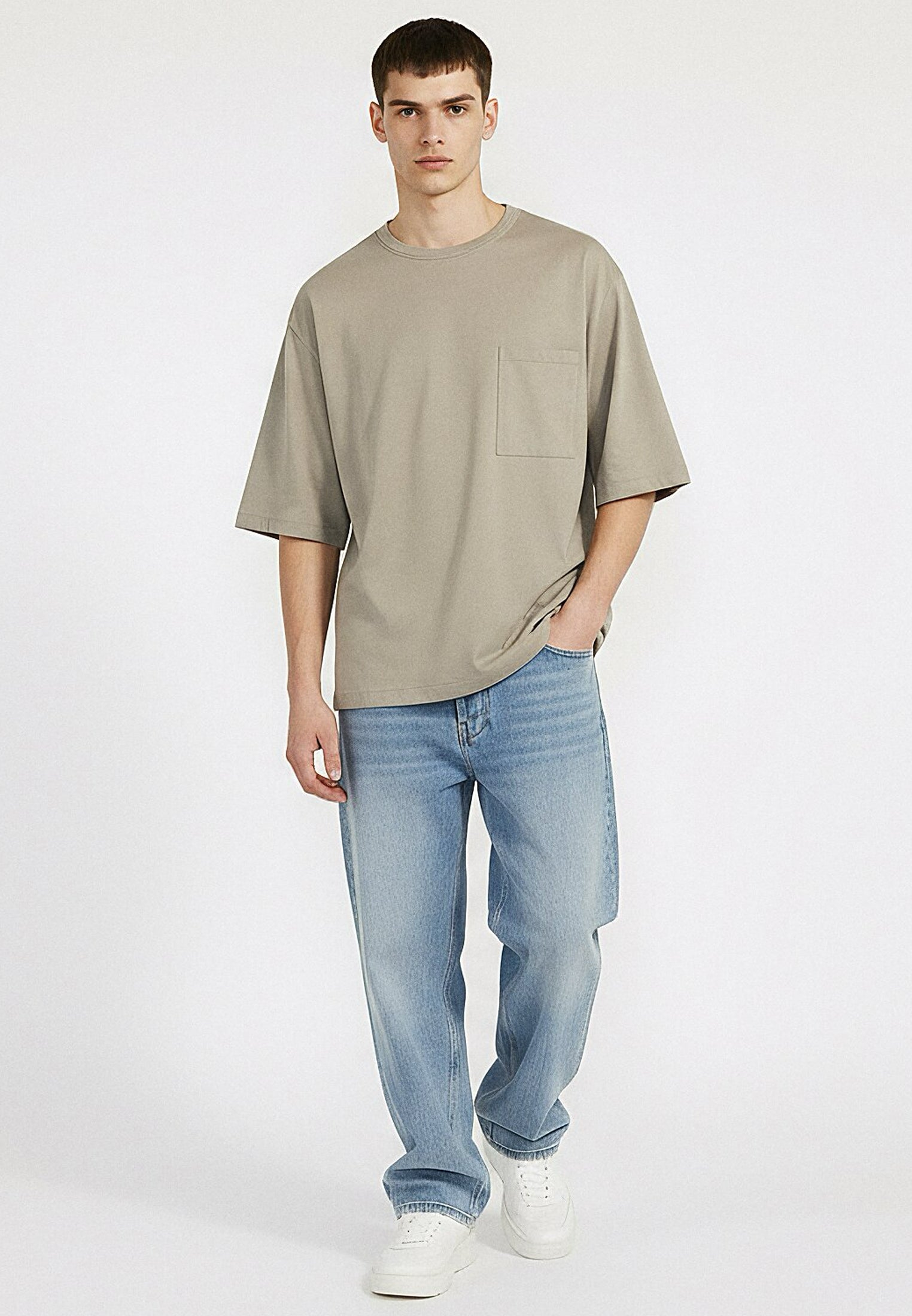 CROP BOX T-SHIRT KHAKI